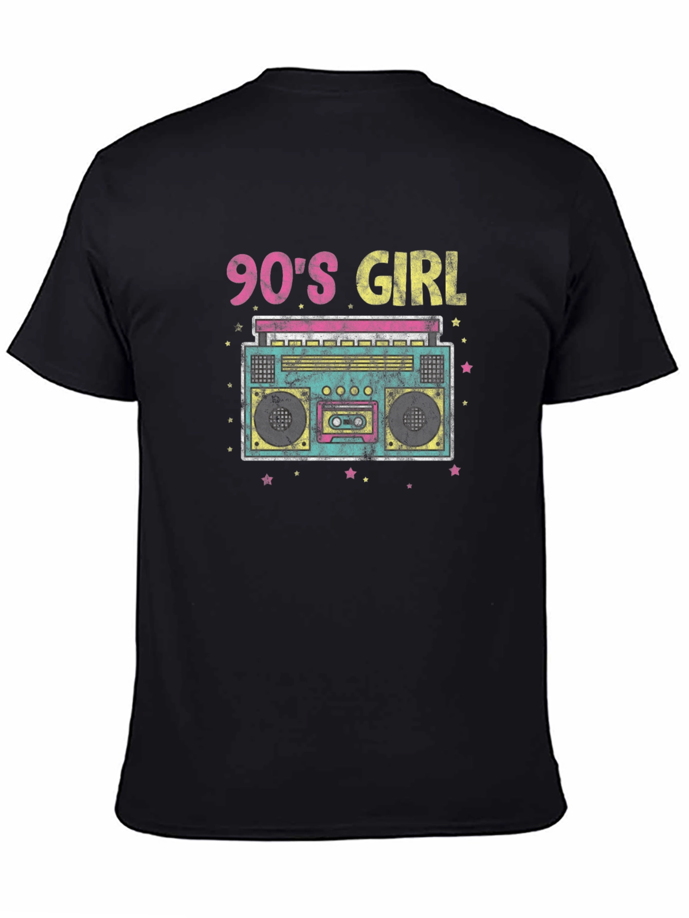 90s Girl Retro Boombox Graphic Tee