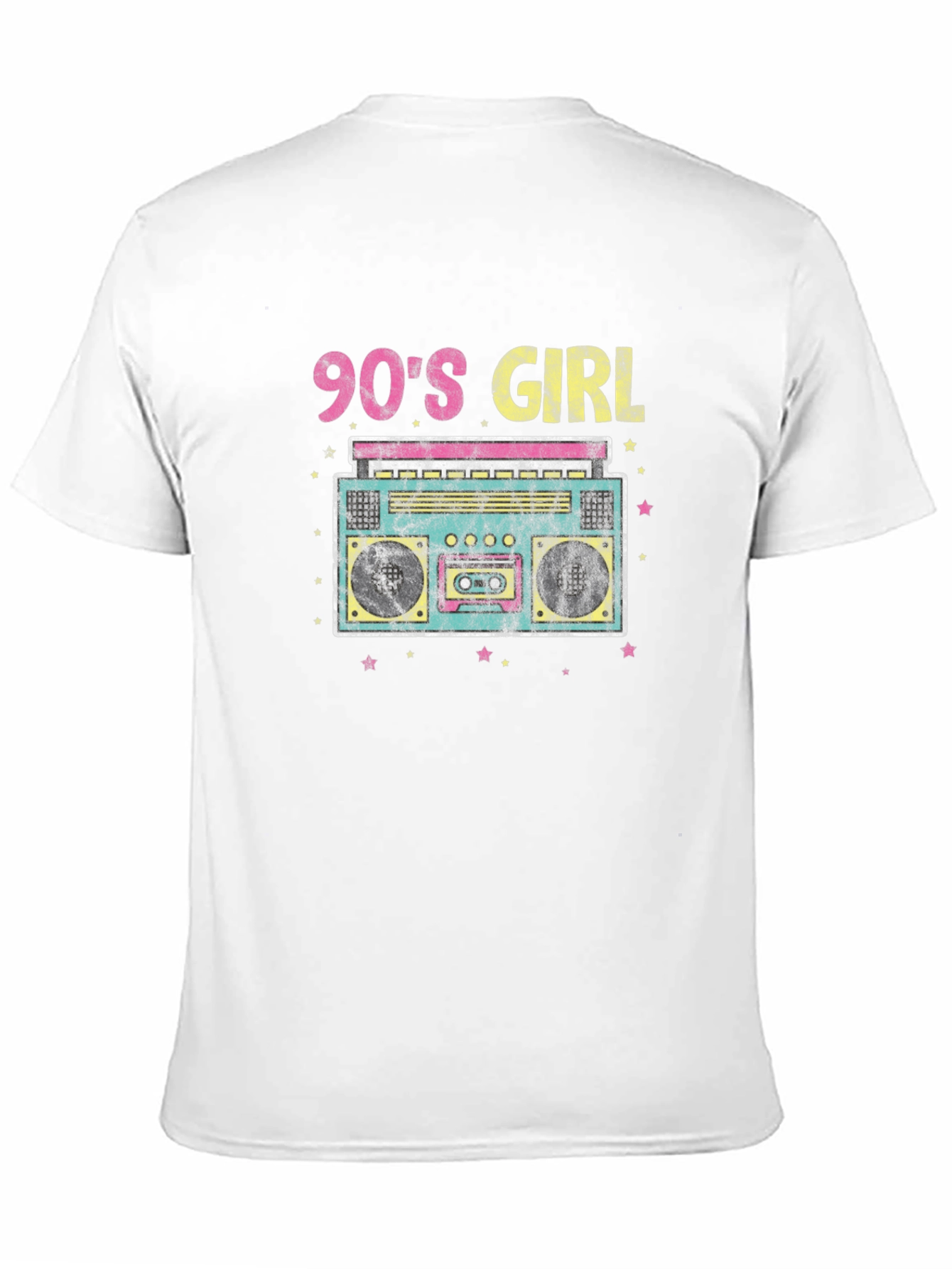 90s Girl Retro Boombox Graphic Tee