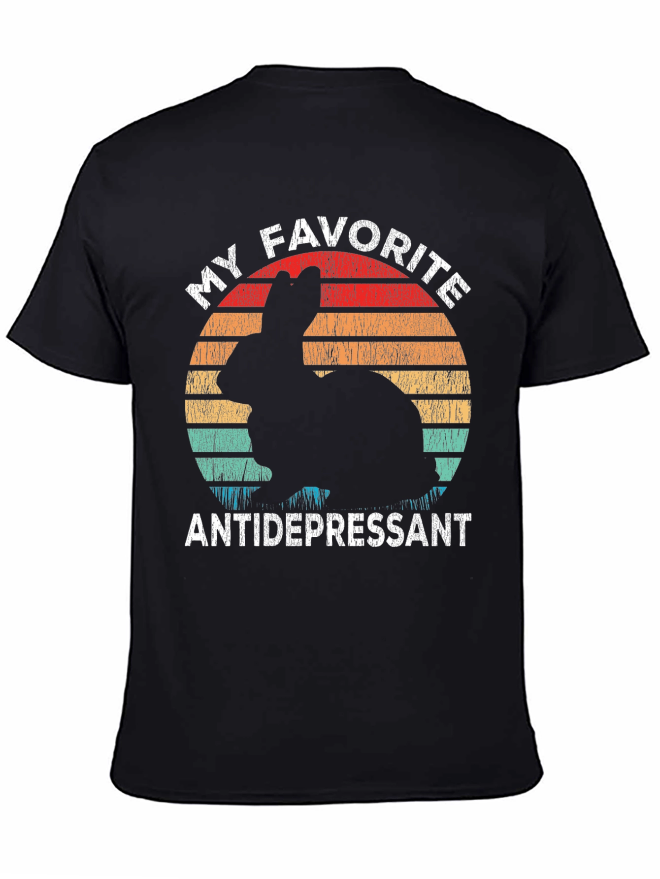 My Favorite Antidepressant Rabbit Graphic T-Shirt