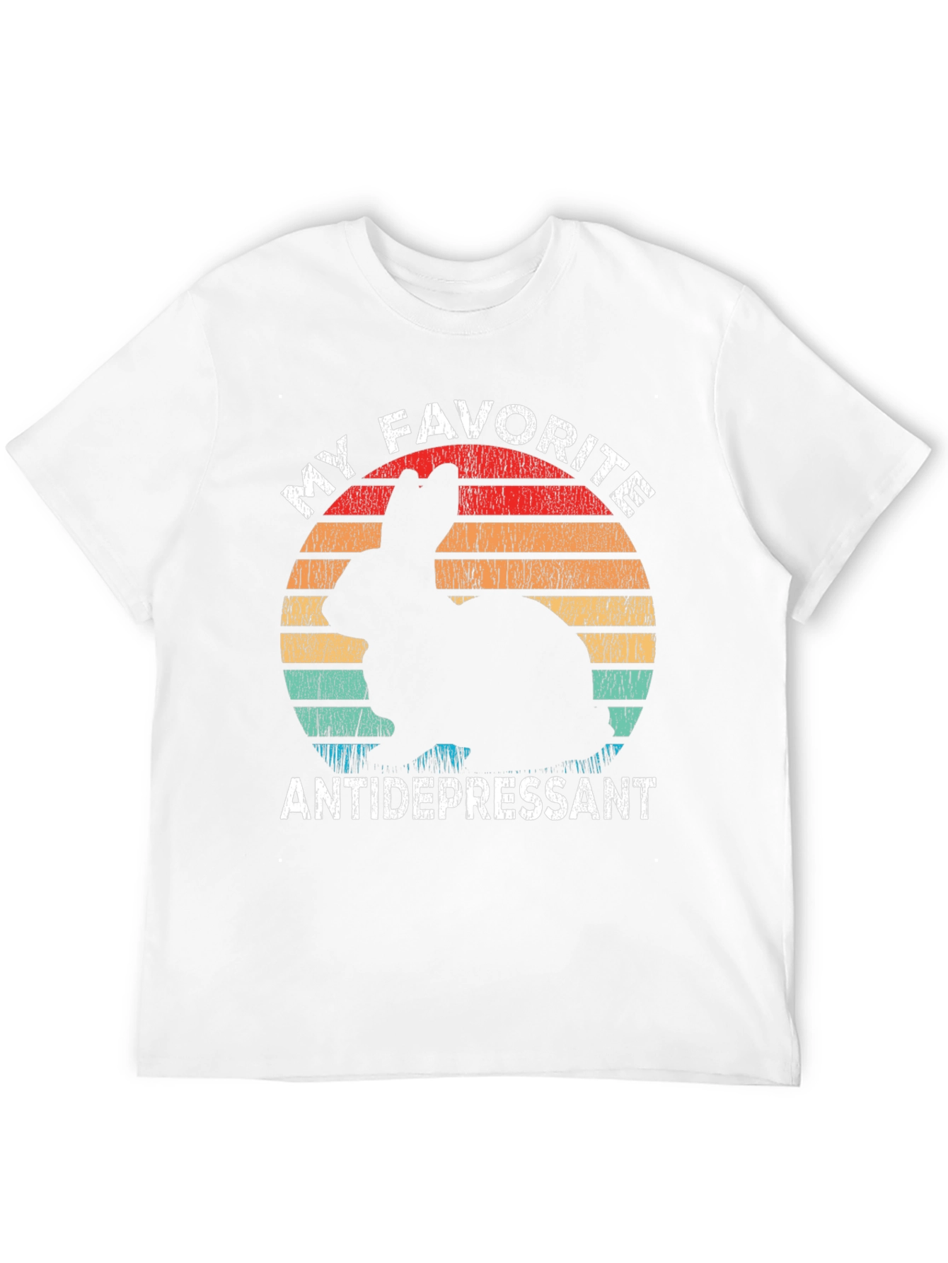 My Favorite Antidepressant Rabbit Graphic T-Shirt