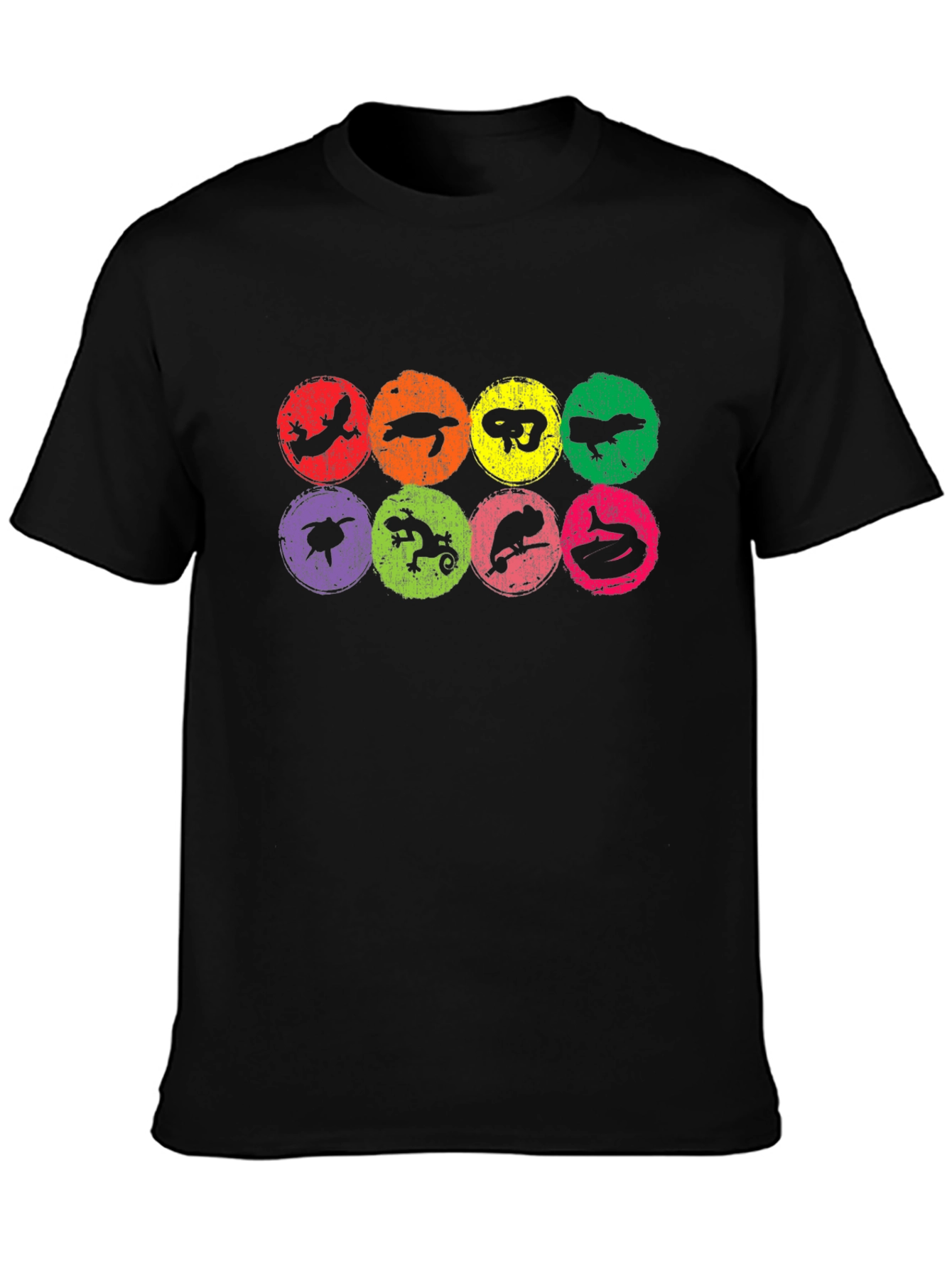 Reptile Silhouette Graphic Tee - Mens Black T-Shirt