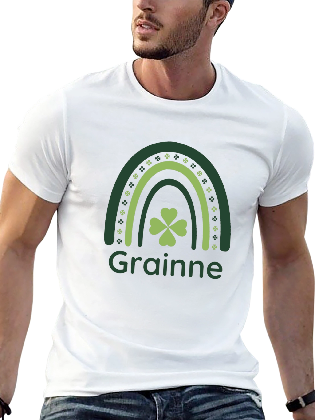 Grainne St. Patricks Day Clover Rainbow T-Shirt