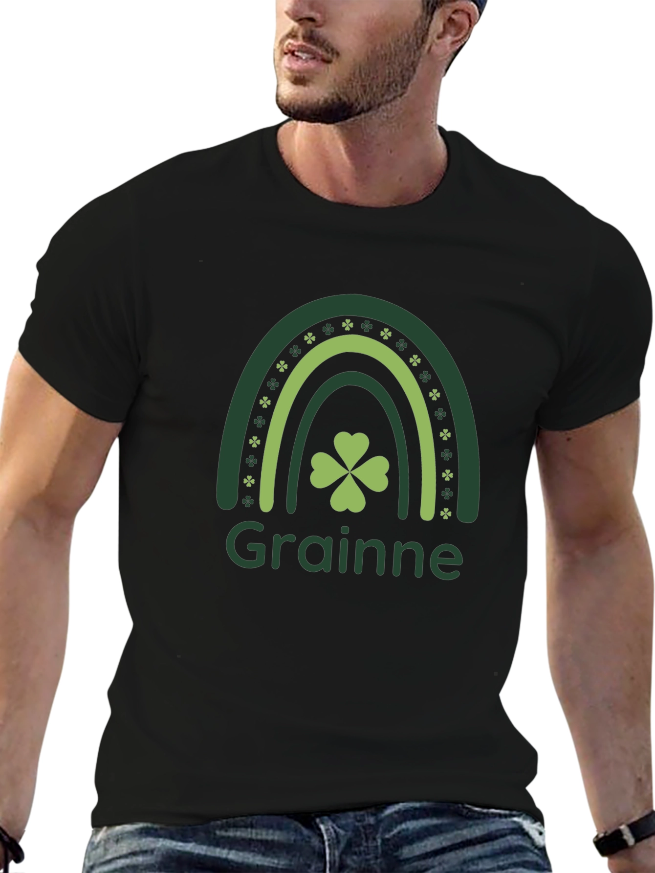 Grainne St. Patricks Day Clover Rainbow T-Shirt