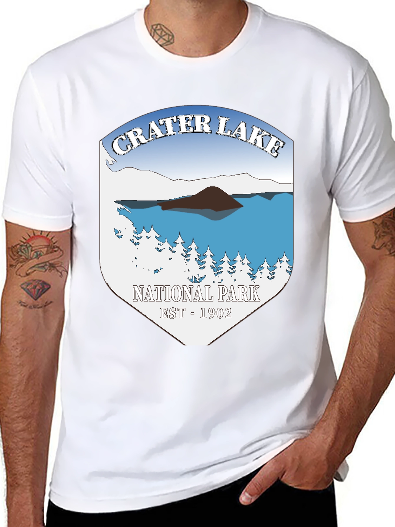Crater Lake National Park T-Shirt - Black