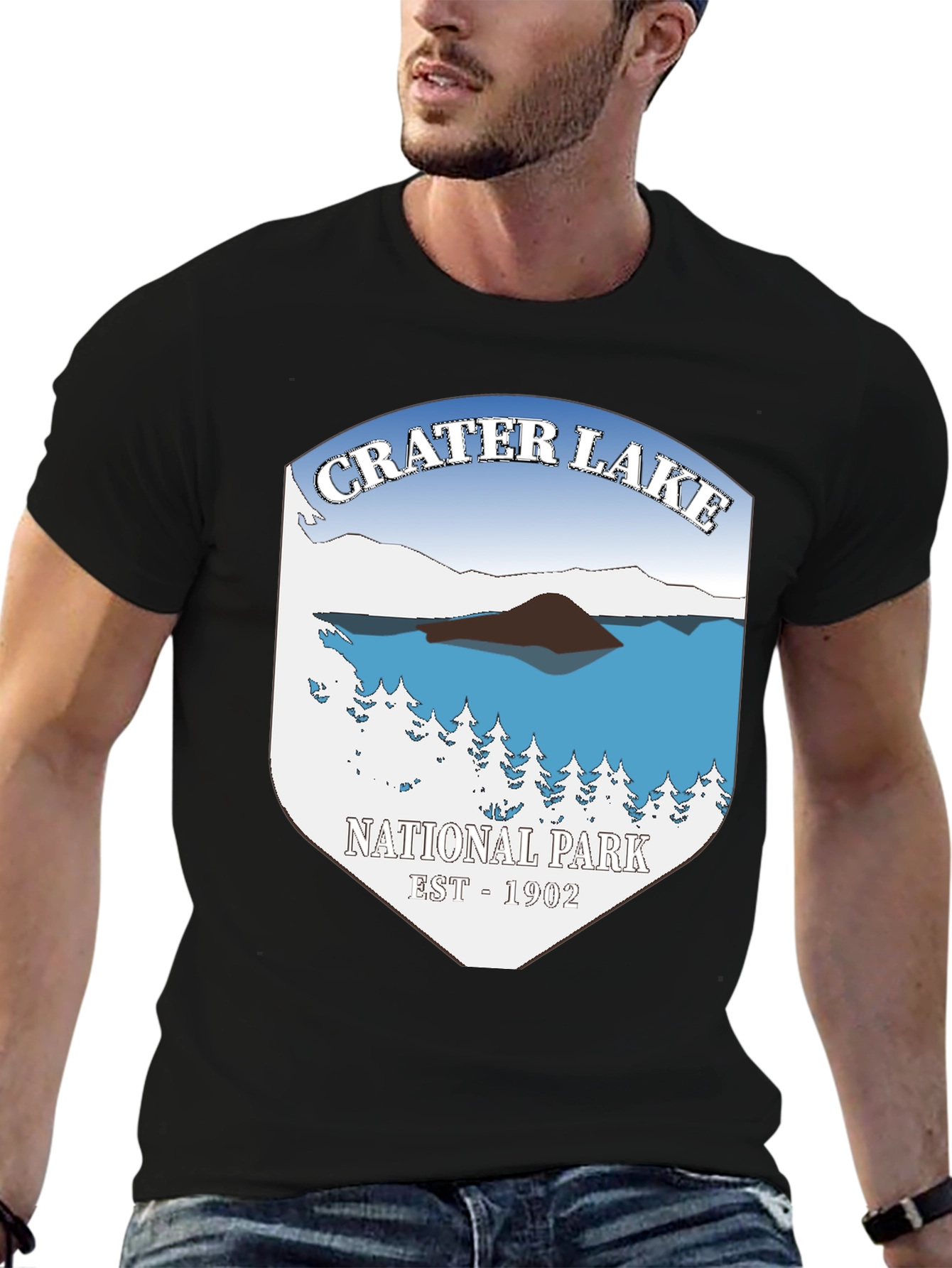 Crater Lake National Park T-Shirt - Black