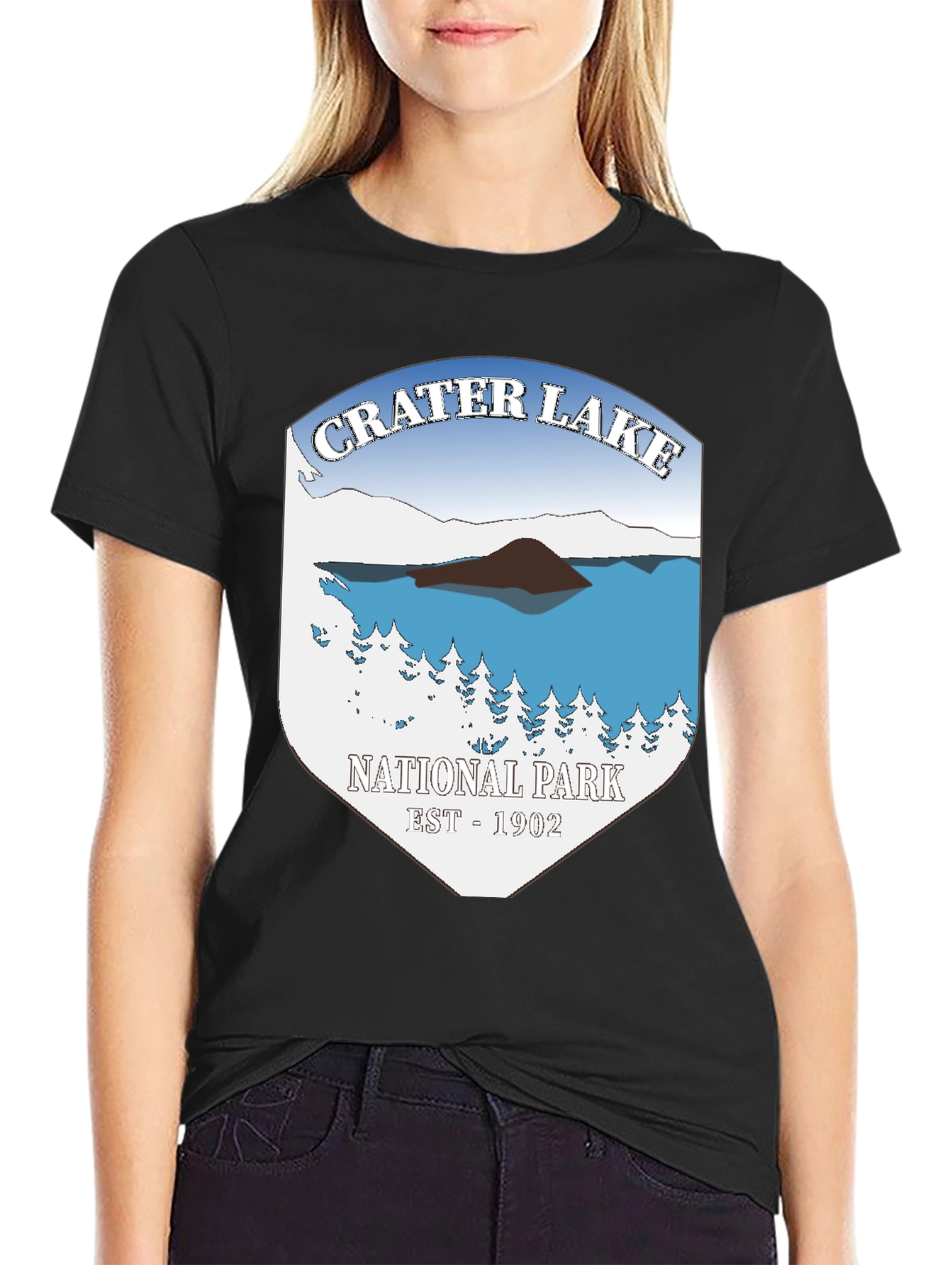 Crater Lake National Park T-Shirt - Black