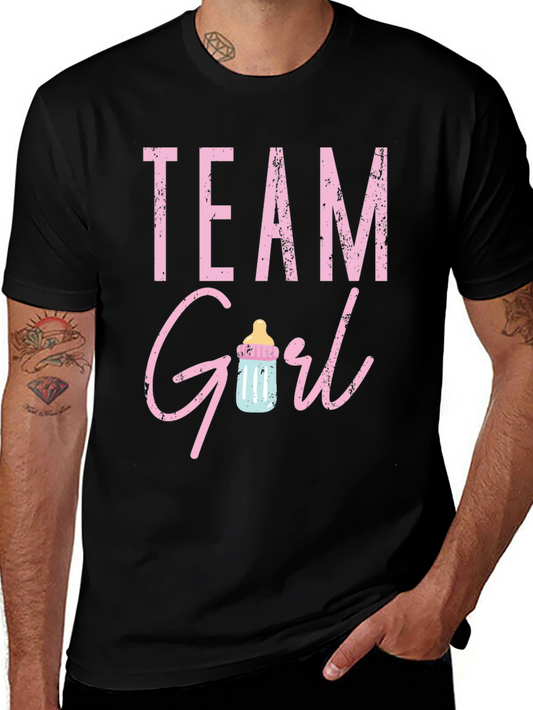 Team Girl Baby Shower Gender Reveal T-Shirt