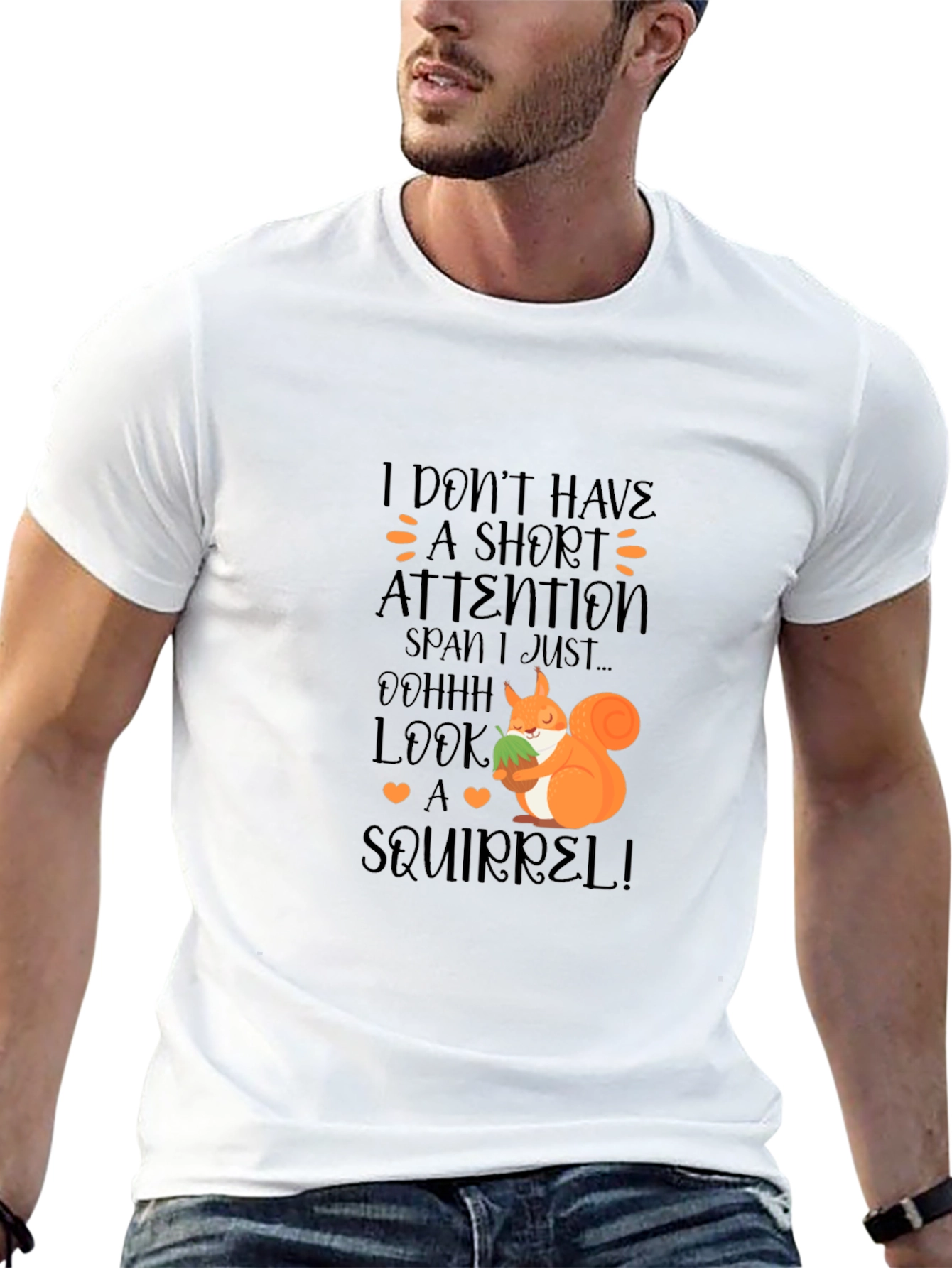 Funny Squirrel T-Shirt - Short Attention Span