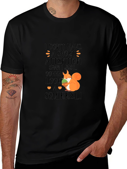 Funny Squirrel T-Shirt - Short Attention Span