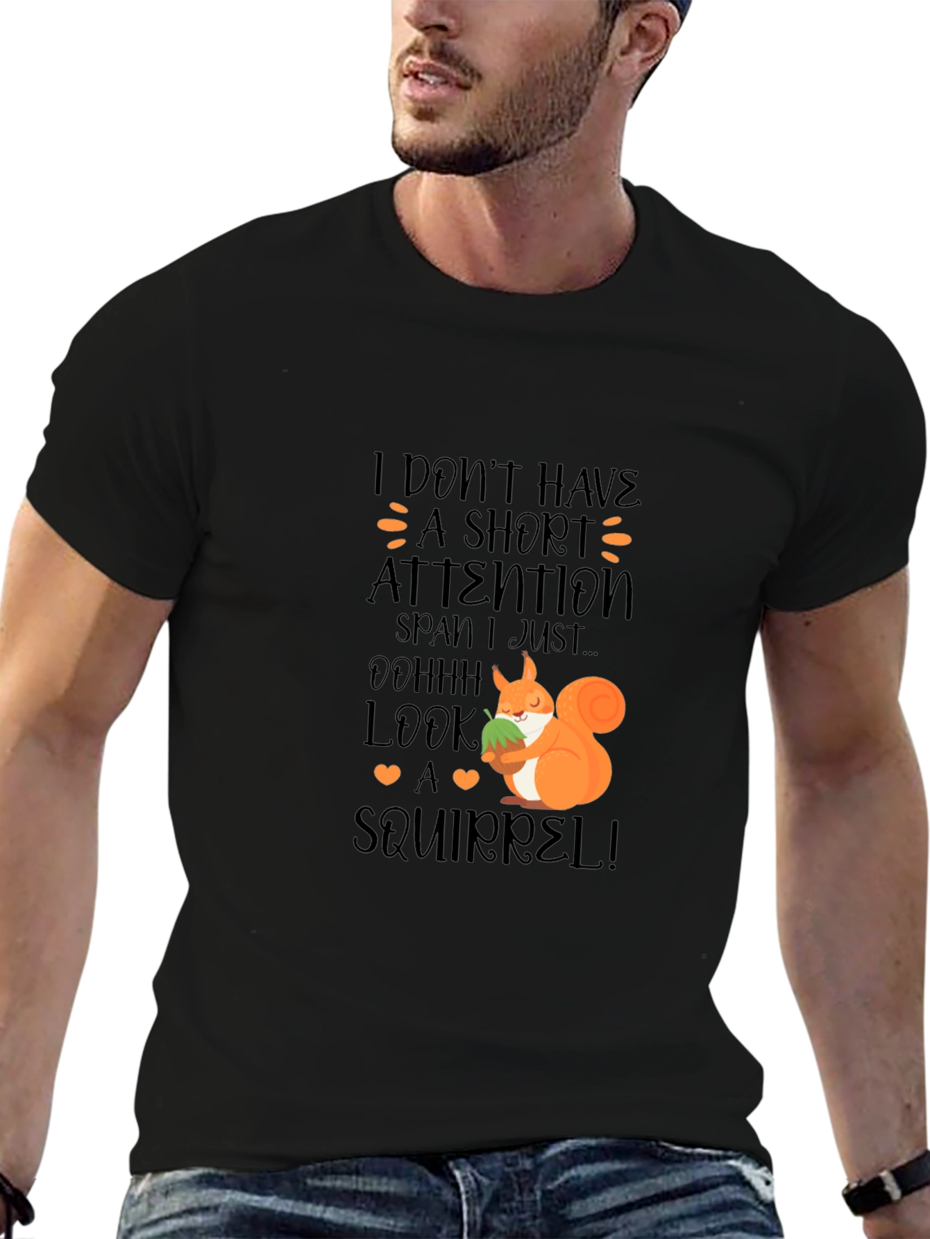 Funny Squirrel T-Shirt - Short Attention Span