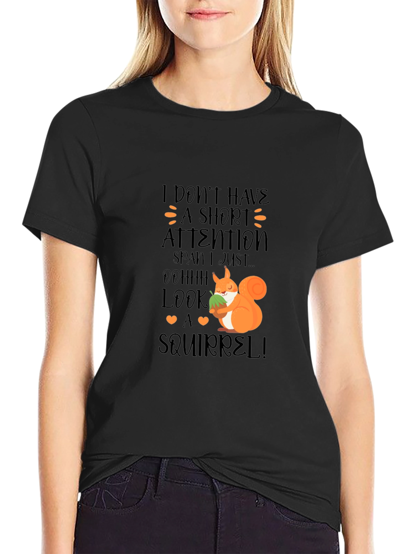 Funny Squirrel T-Shirt - Short Attention Span