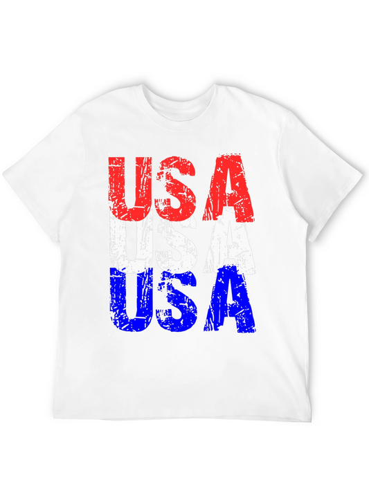 USA Flag Patriotic Graphic T-Shirt