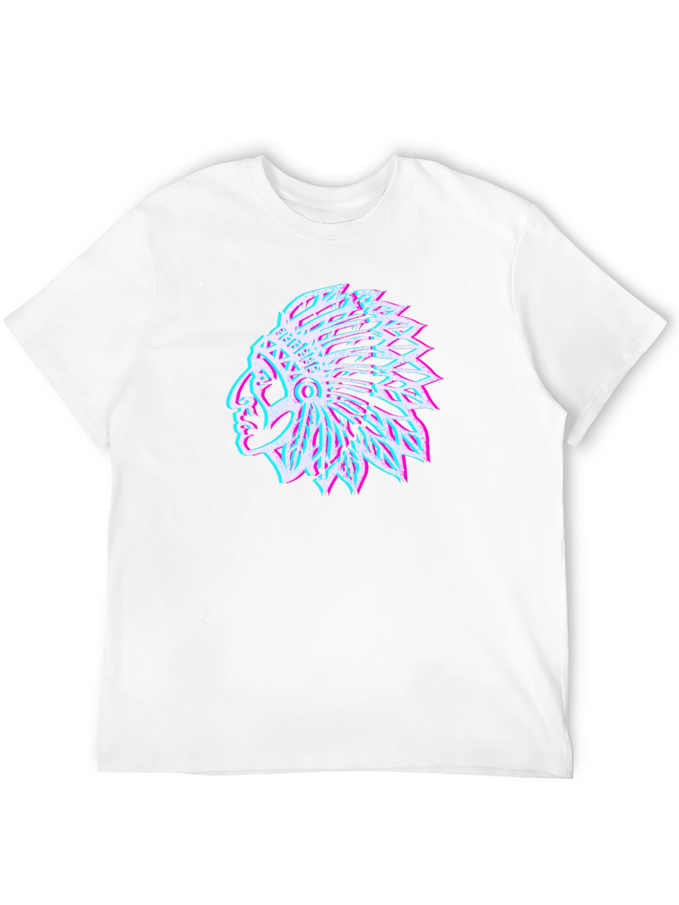 Native American Headdress Graphic Tee - Black