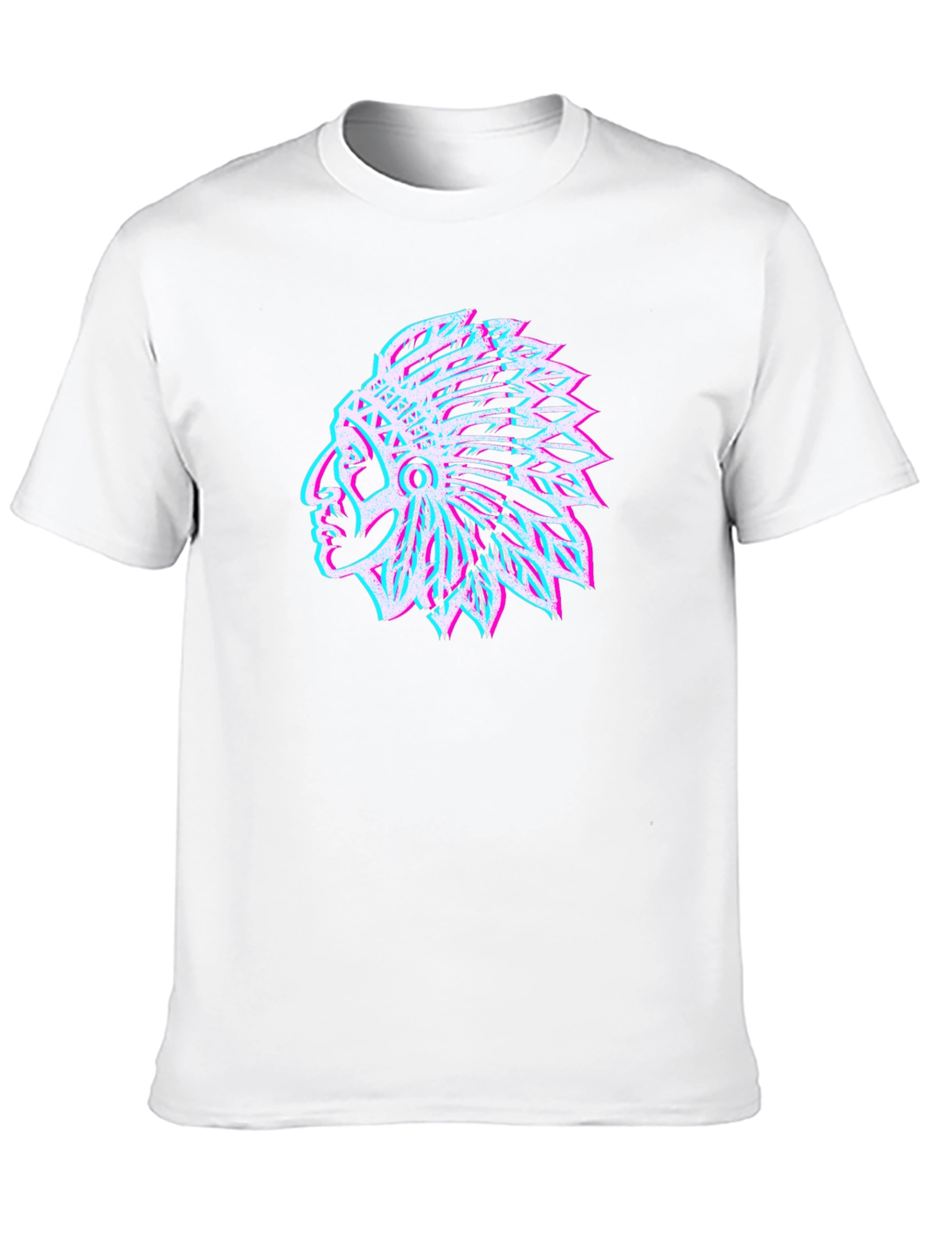 Native American Headdress Graphic Tee - Black
