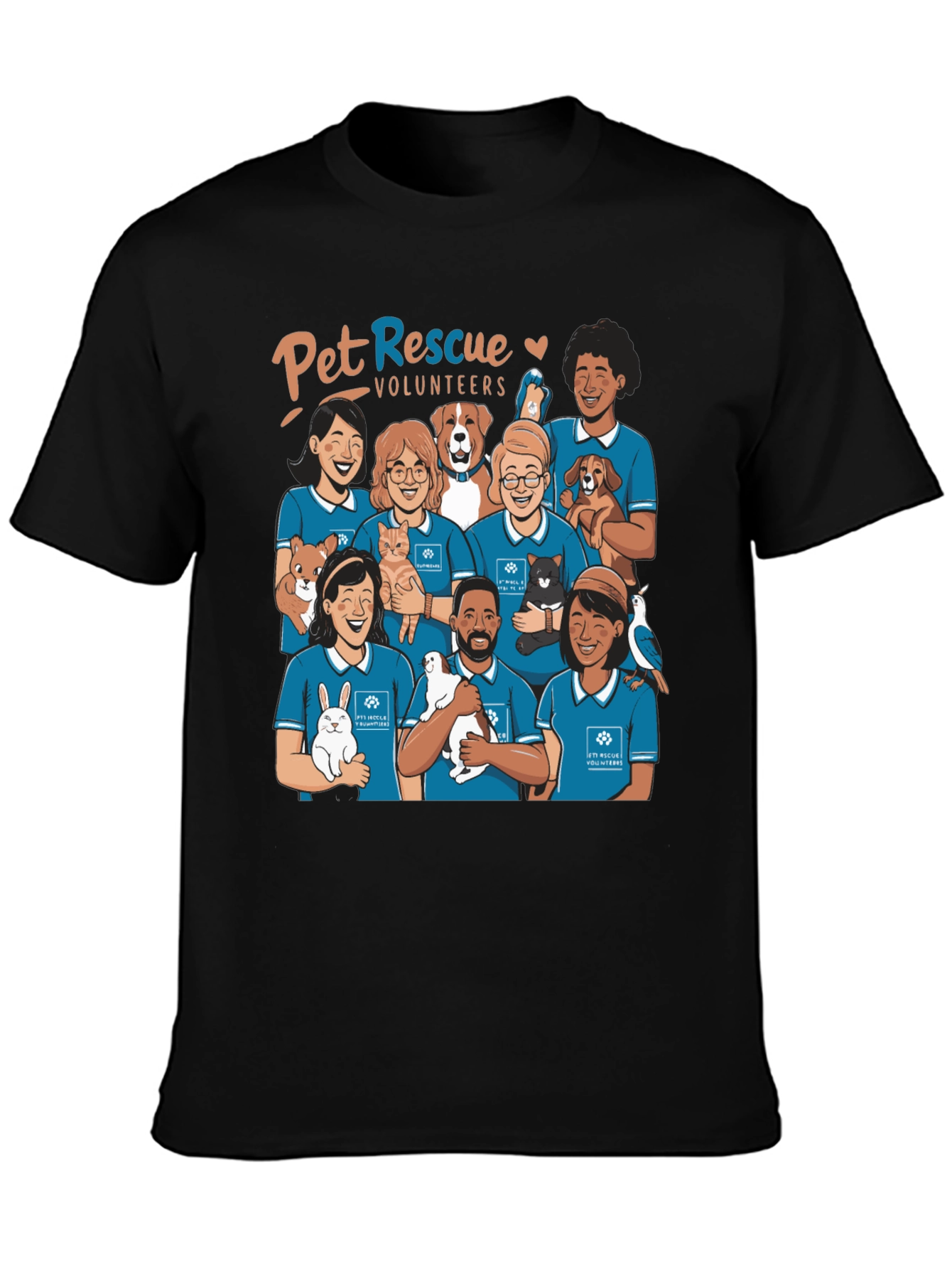 Pet Rescue Volunteers Graphic T-Shirt
