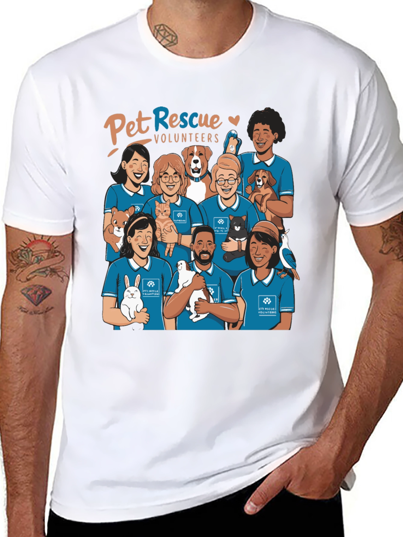 Pet Rescue Volunteers Graphic T-Shirt