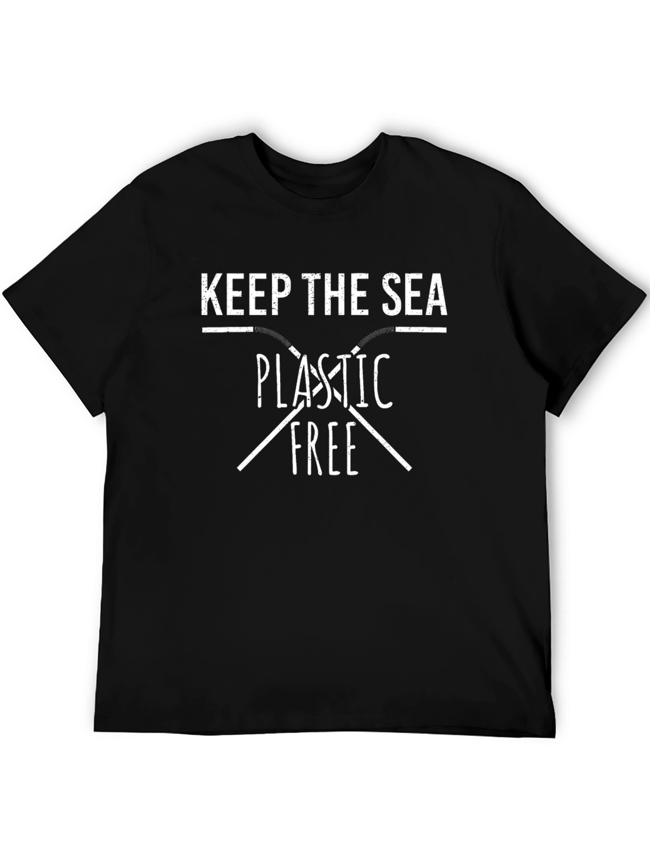Keep The Sea Plastic Free Black T-Shirt