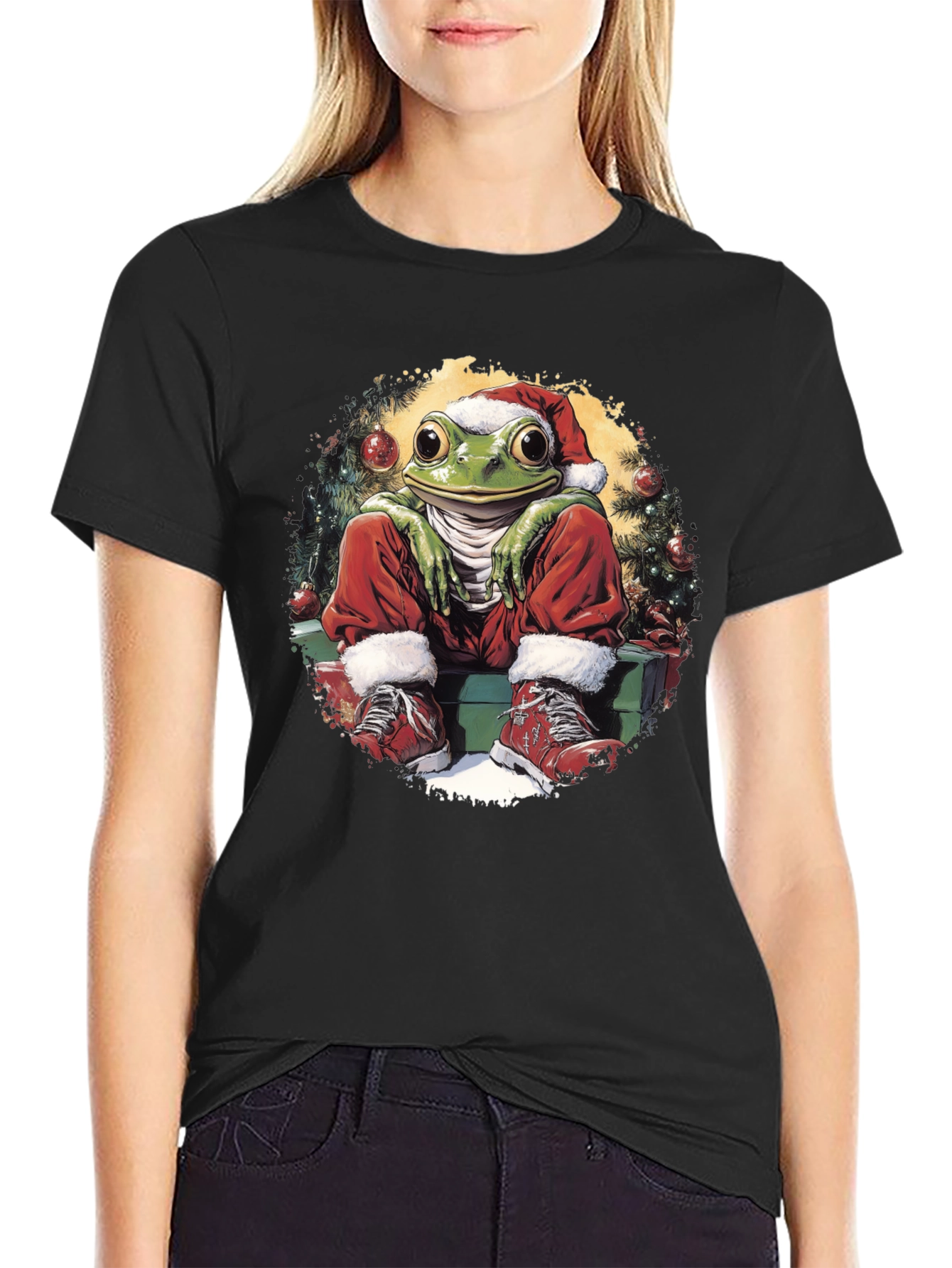 Christmas Frog T-Shirt - Santa Style