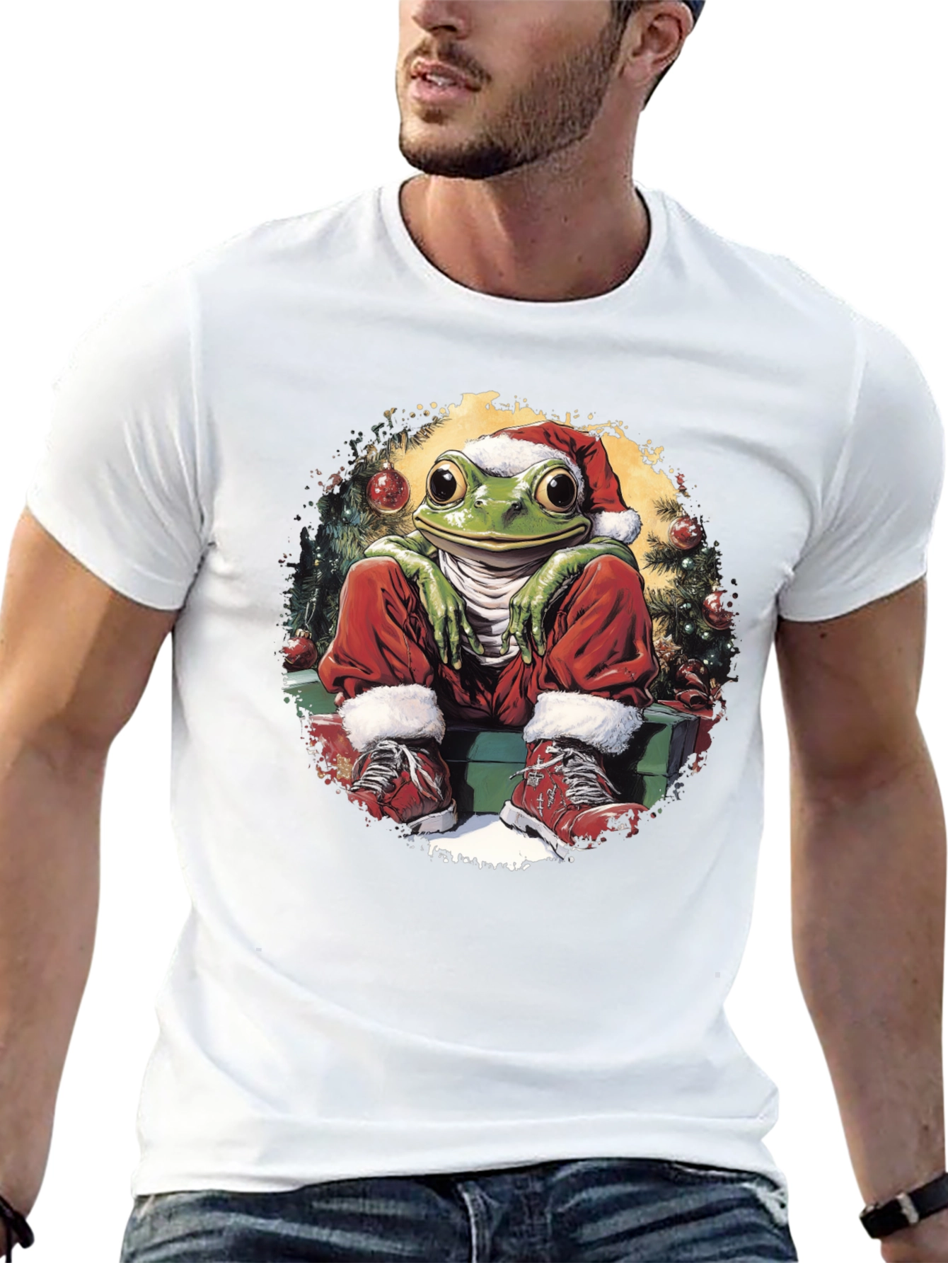 Christmas Frog T-Shirt - Santa Style