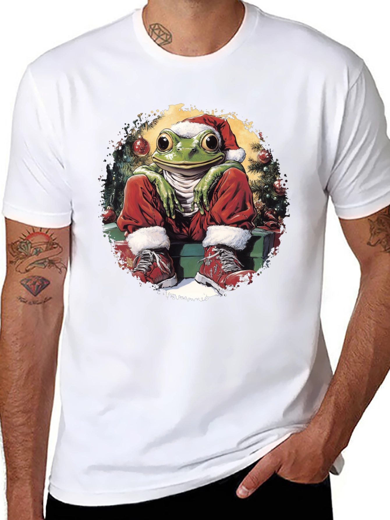Christmas Frog T-Shirt - Santa Style