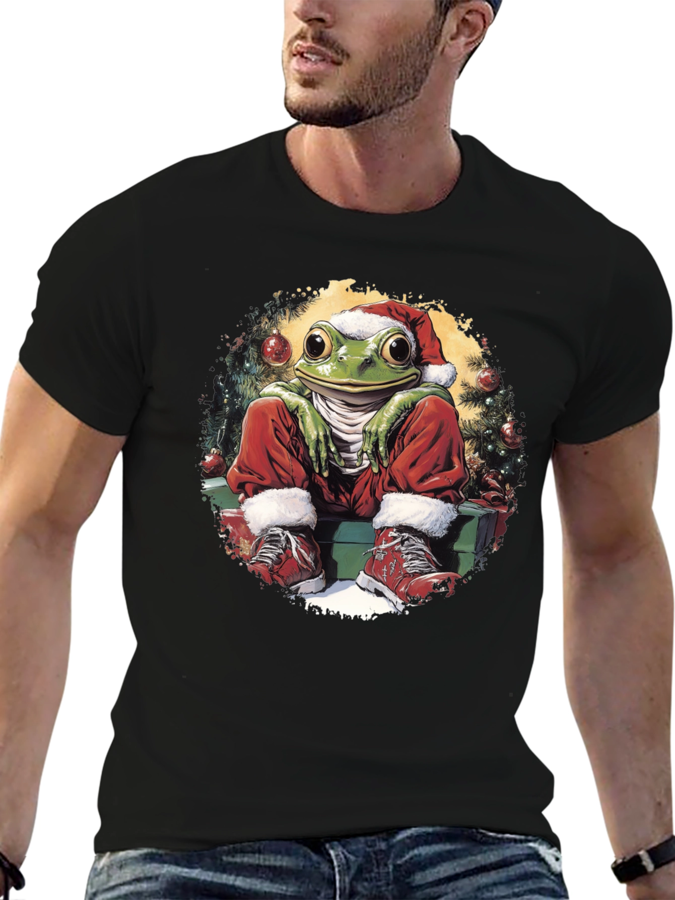 Christmas Frog T-Shirt - Santa Style