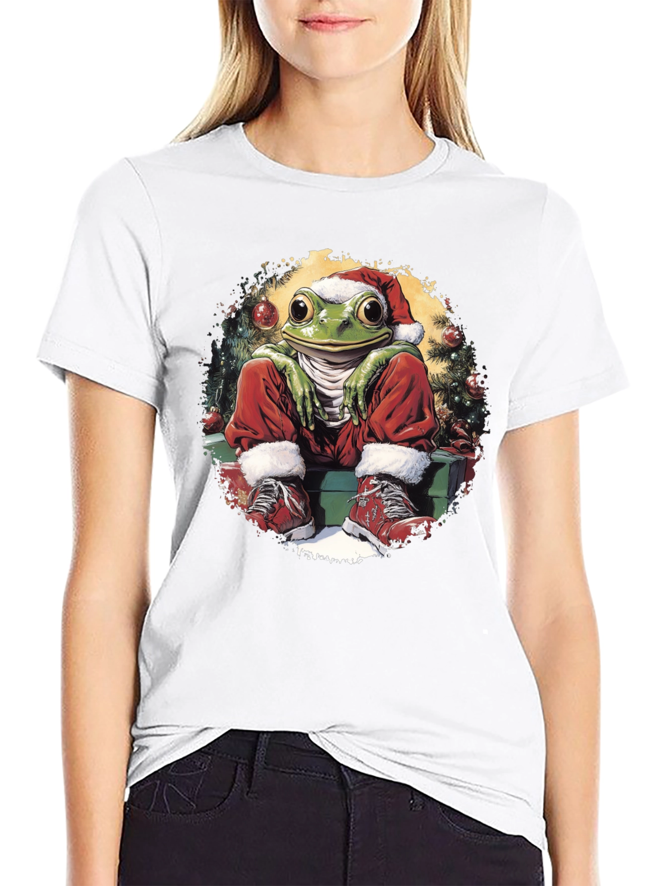Christmas Frog T-Shirt - Santa Style