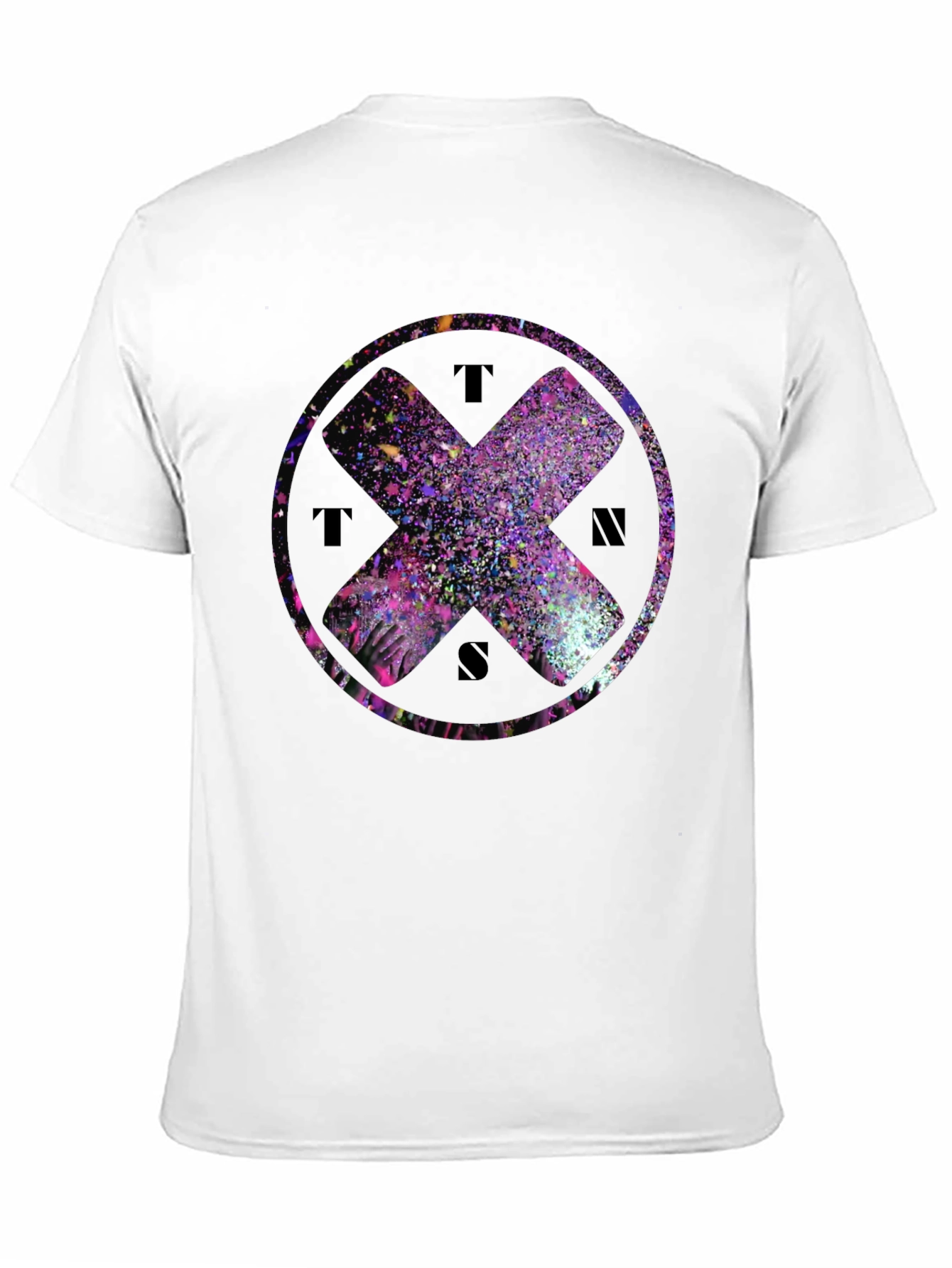 Abstract Cross Graphic Tee - Black Cotton Blend