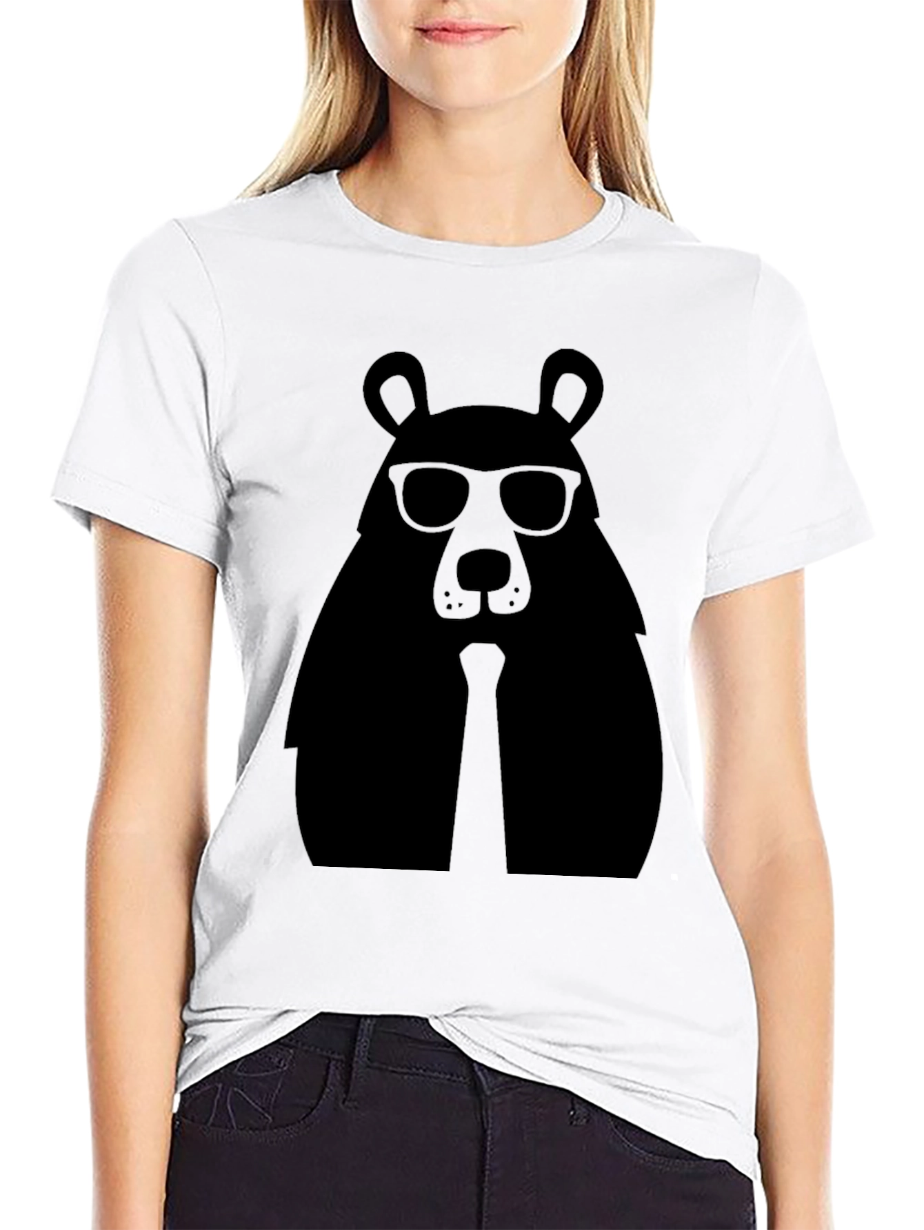 Cool Bear in Shades T-Shirt - Black