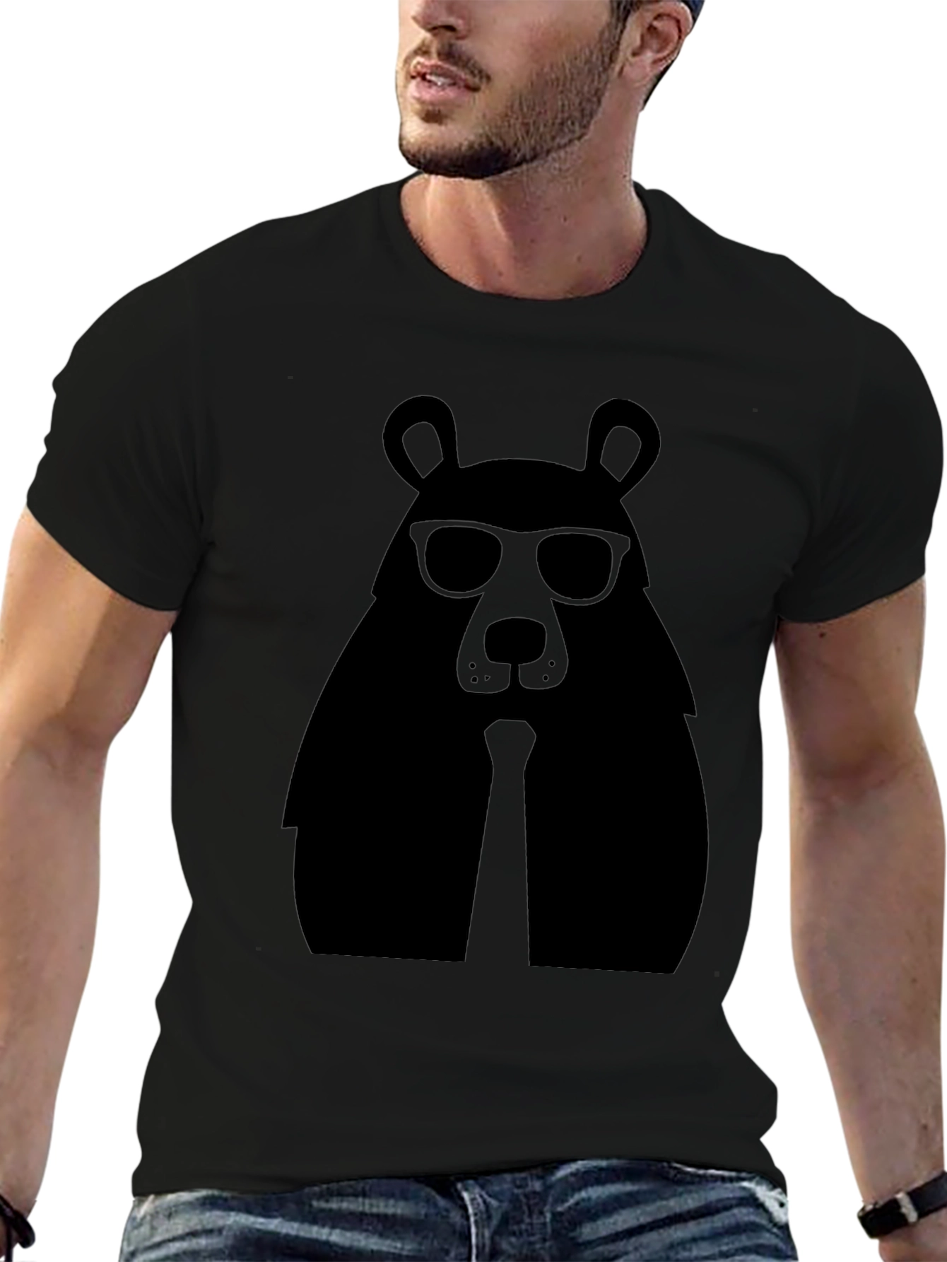Cool Bear in Shades T-Shirt - Black