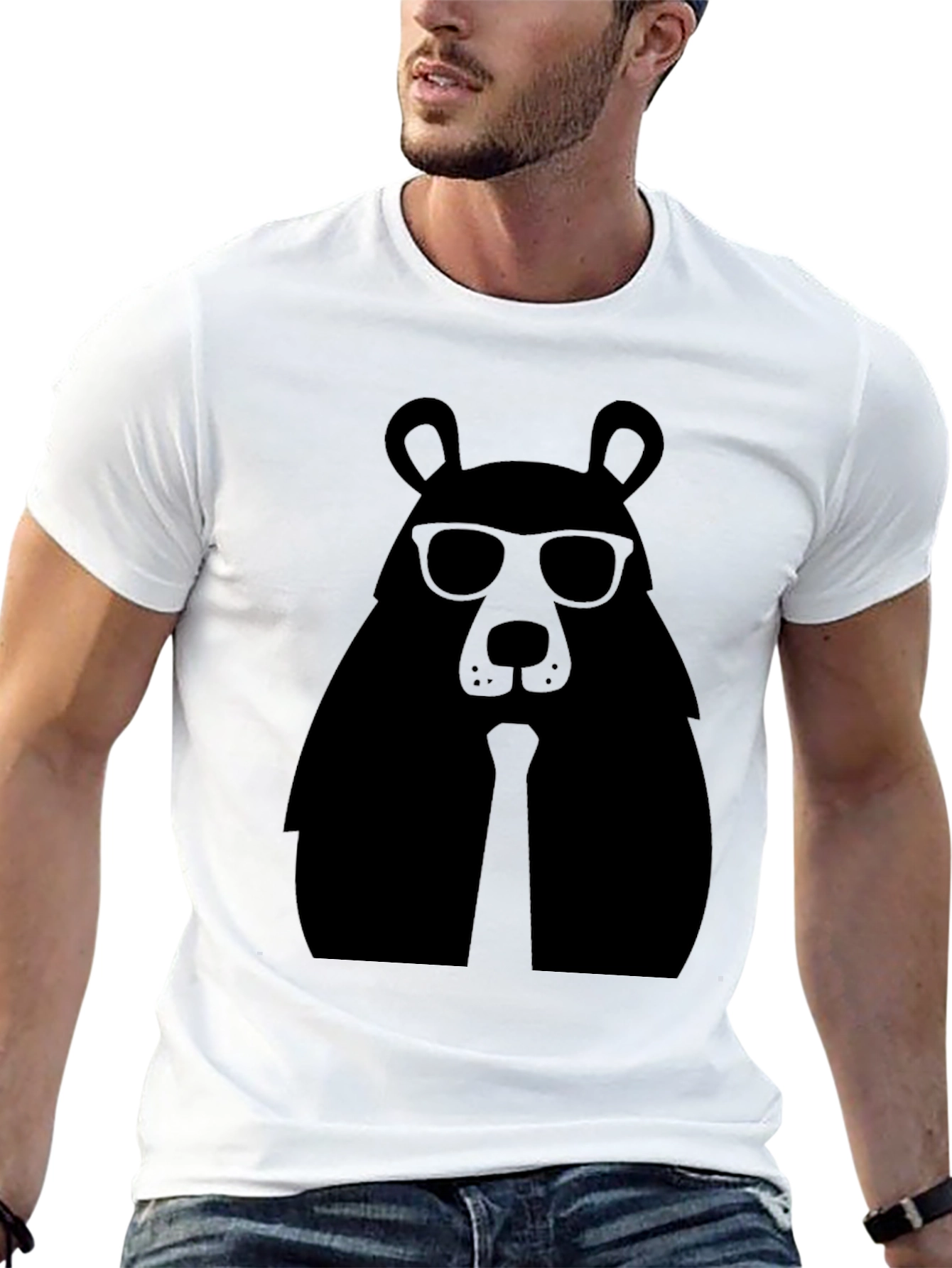 Cool Bear in Shades T-Shirt - Black