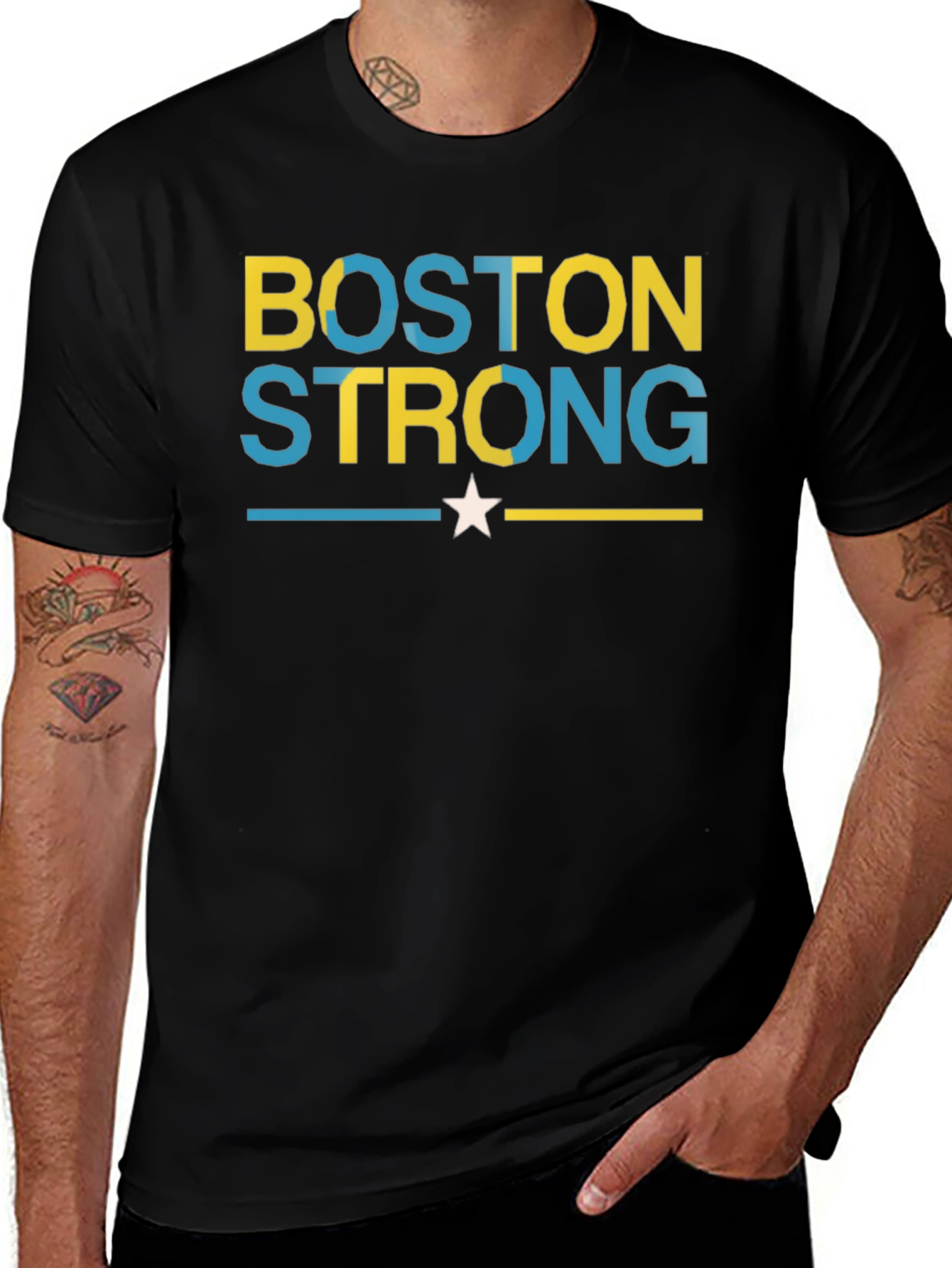 Boston Strong Graphic Tee - Unisex Black T-Shirt