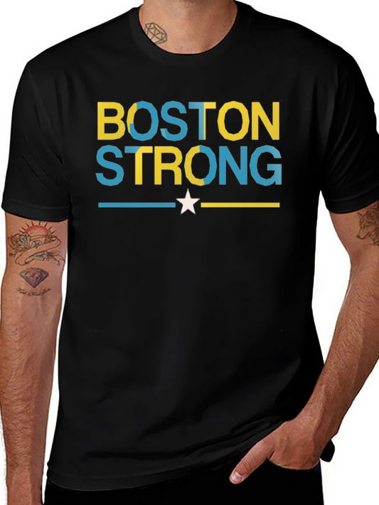 Boston Strong Graphic Tee - Unisex Black T-Shirt
