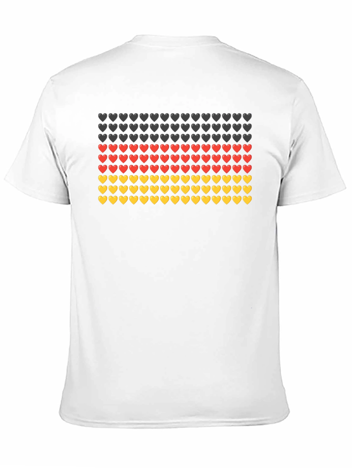 German Flag Hearts T-Shirt - Black