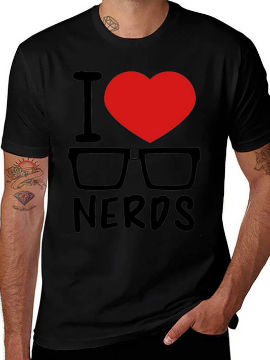 I Heart Nerds Black Graphic Tee