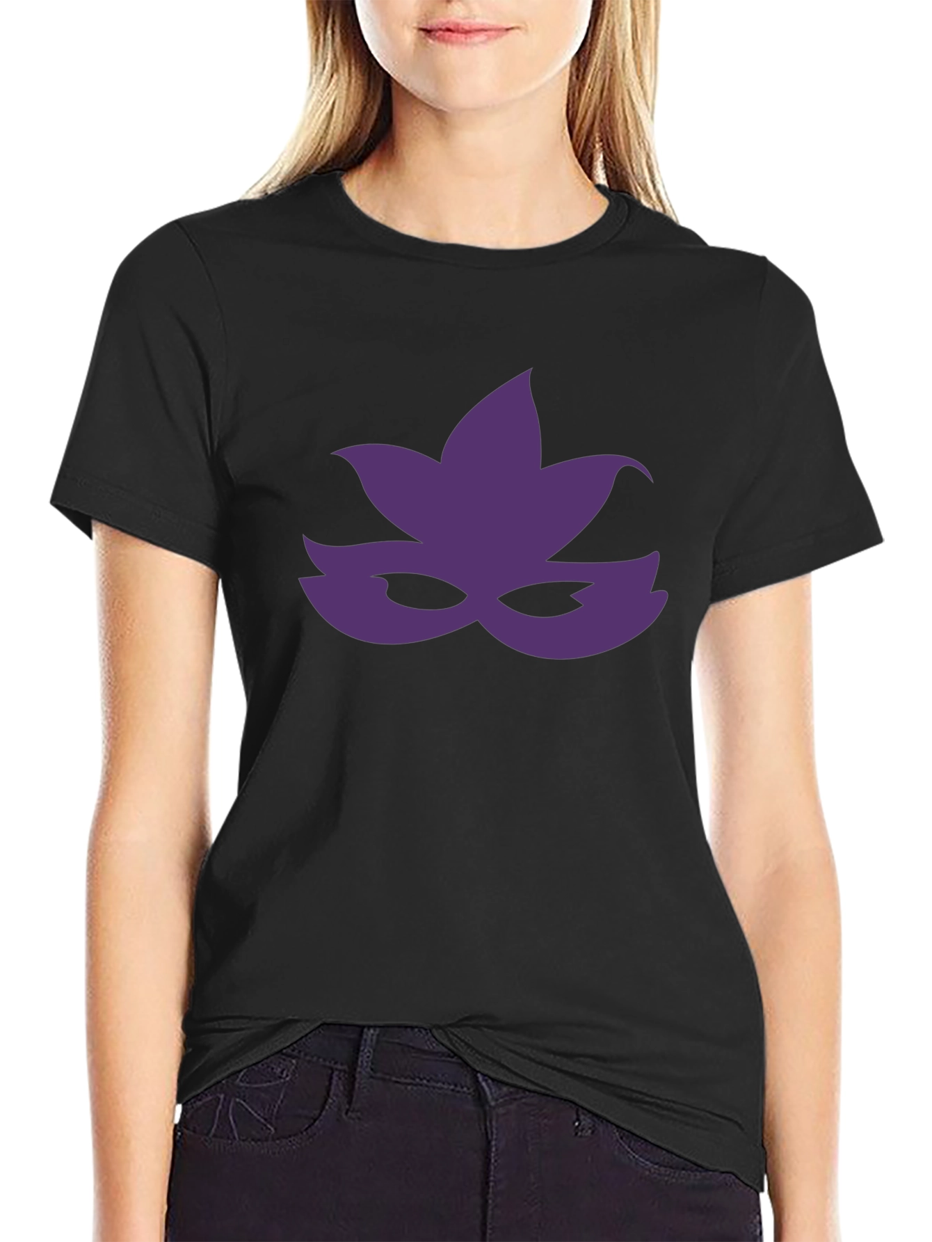 Mystic Lotus Mask Black T-Shirt