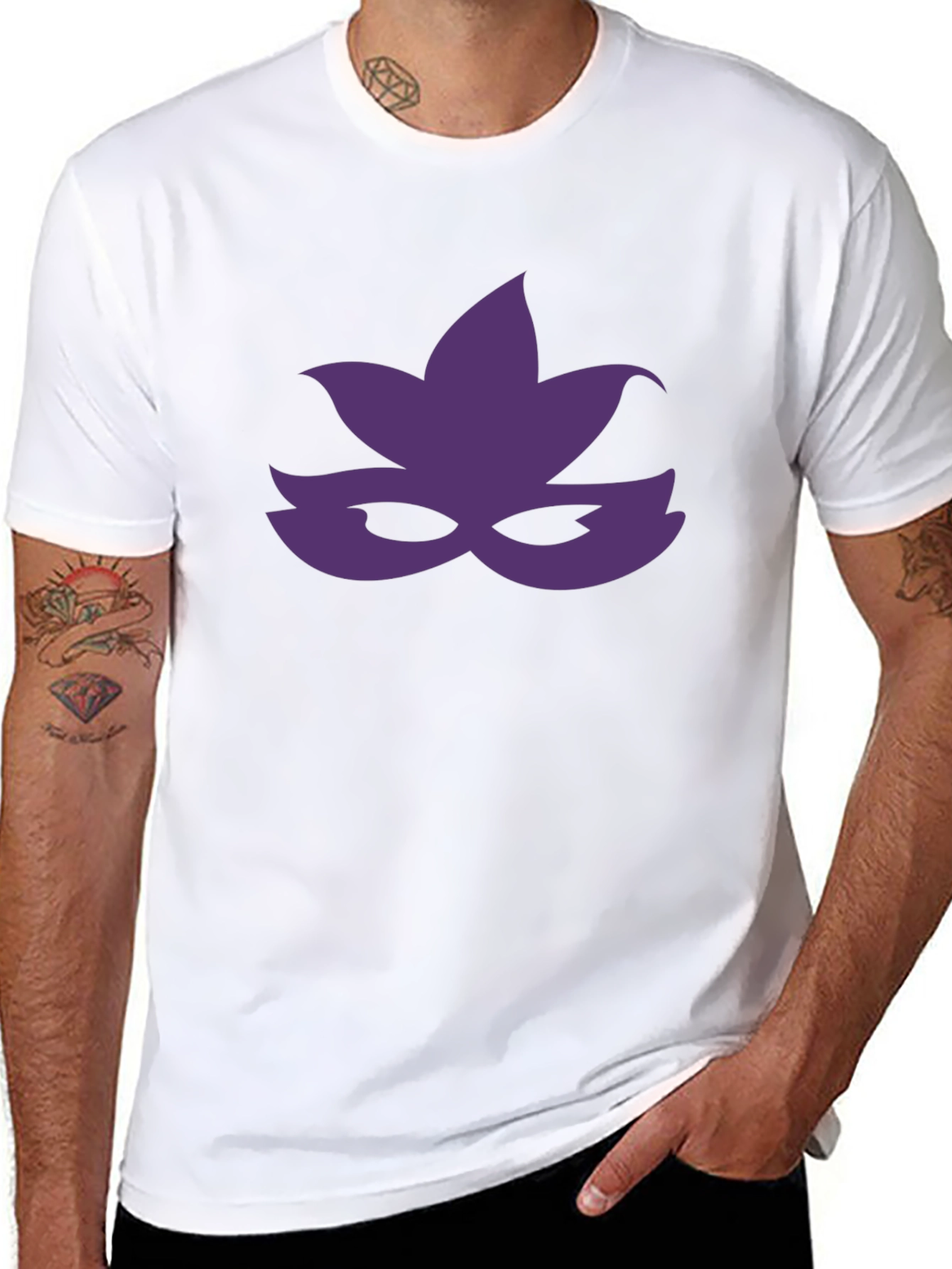 Mystic Lotus Mask Black T-Shirt