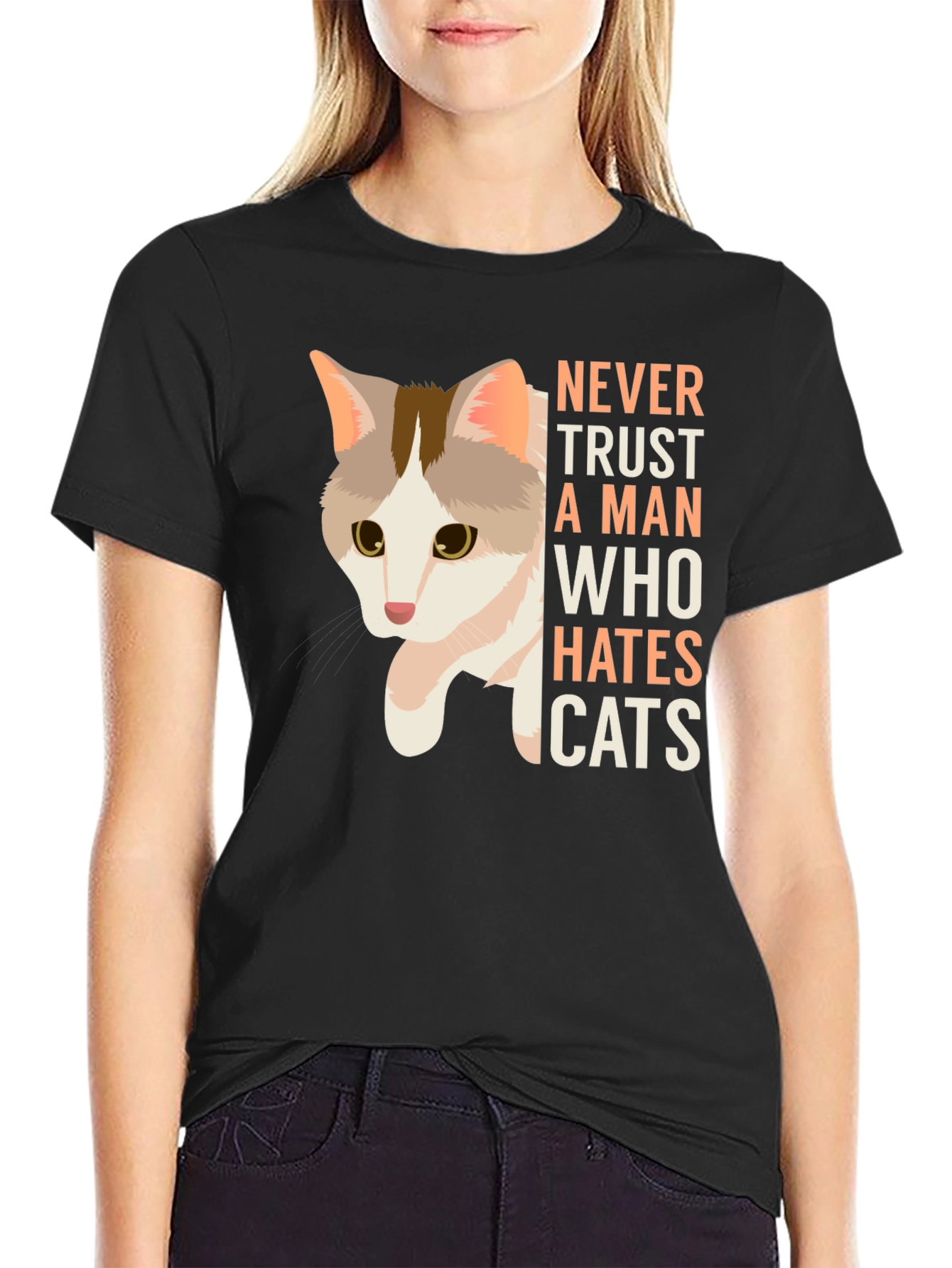 Never Trust Cat Haters Graphic T-Shirt