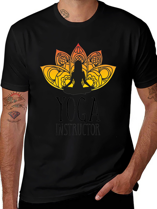 Yoga Instructor Graphic Black T-Shirt