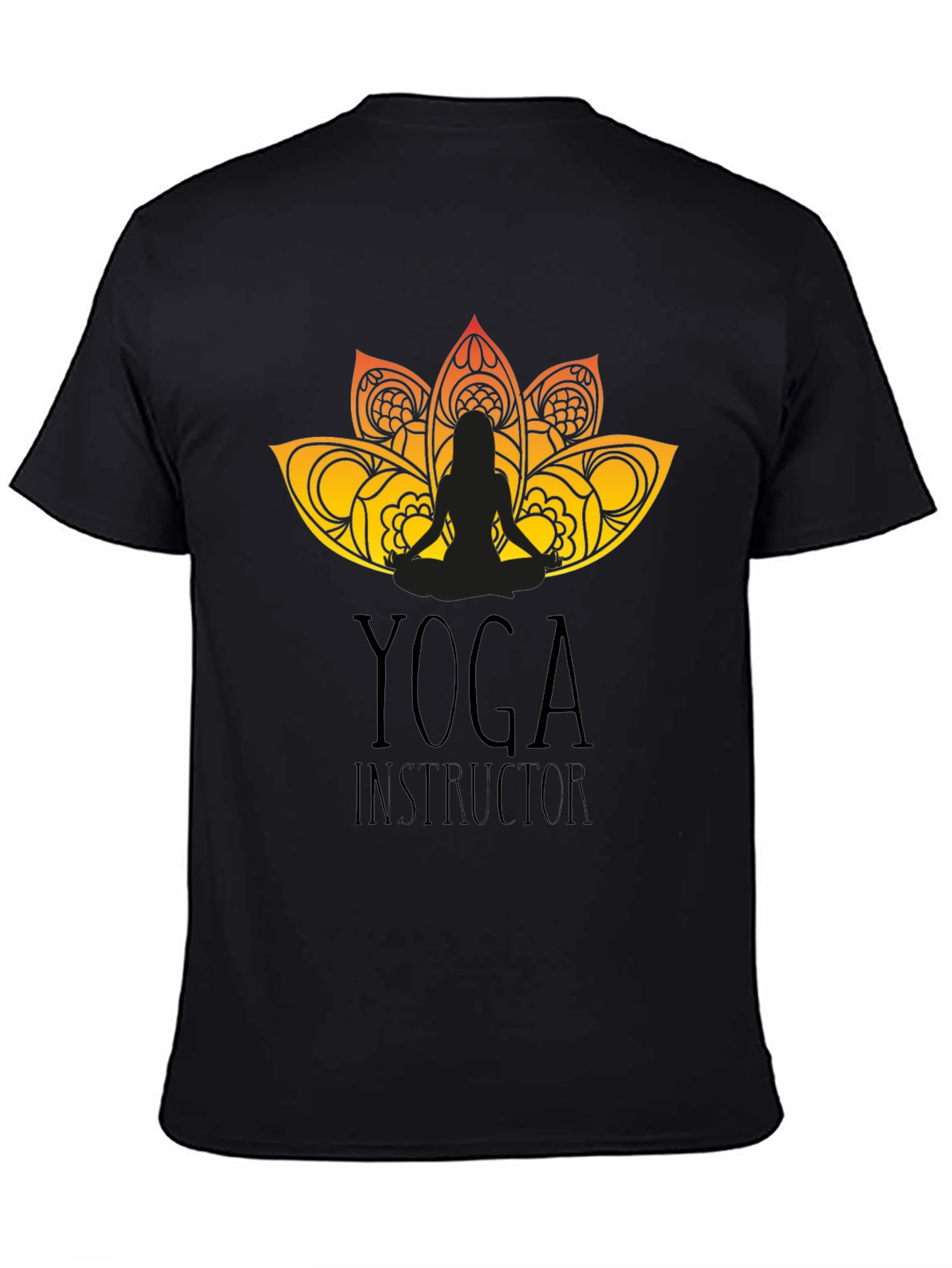 Yoga Instructor Graphic Black T-Shirt