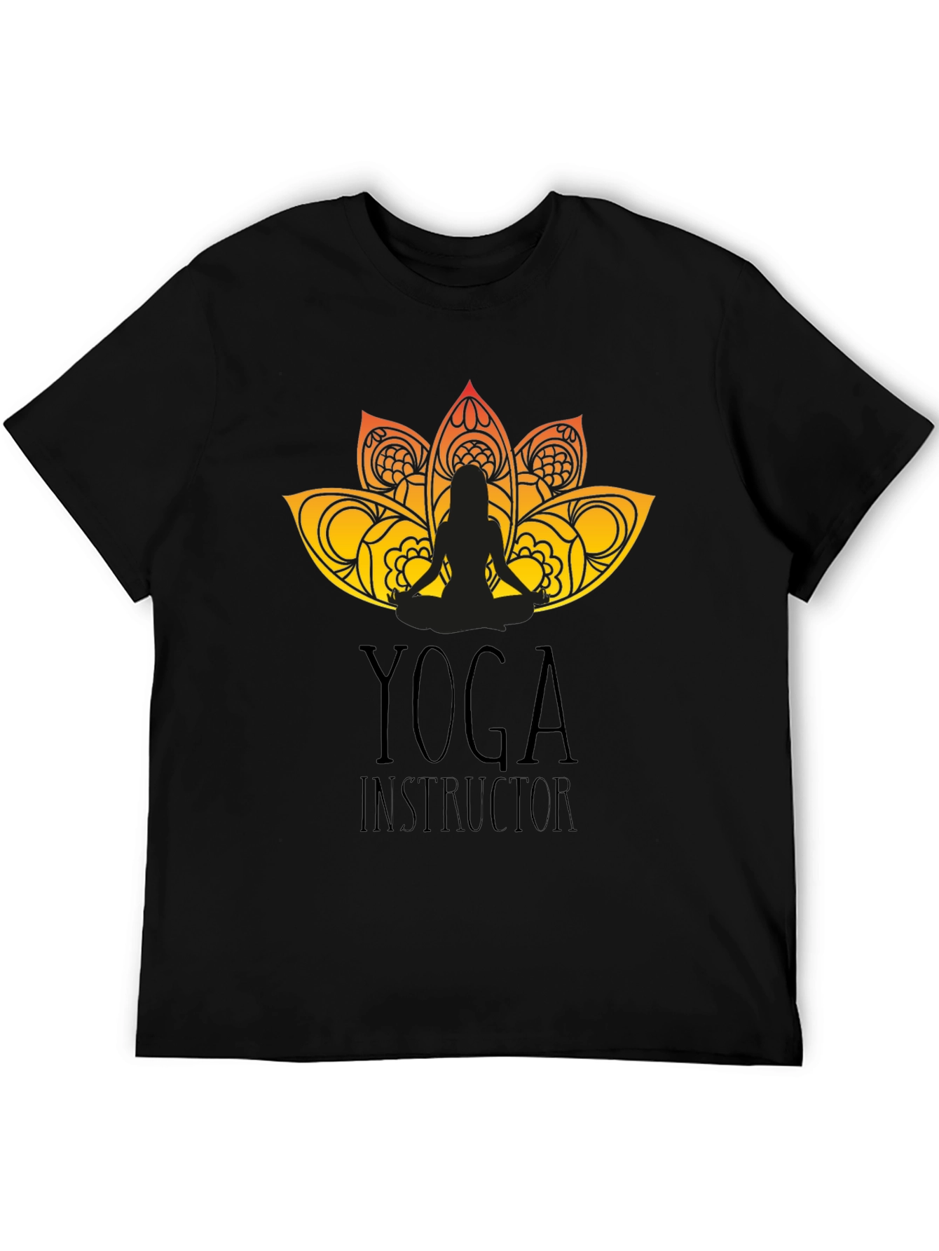 Yoga Instructor Graphic Black T-Shirt