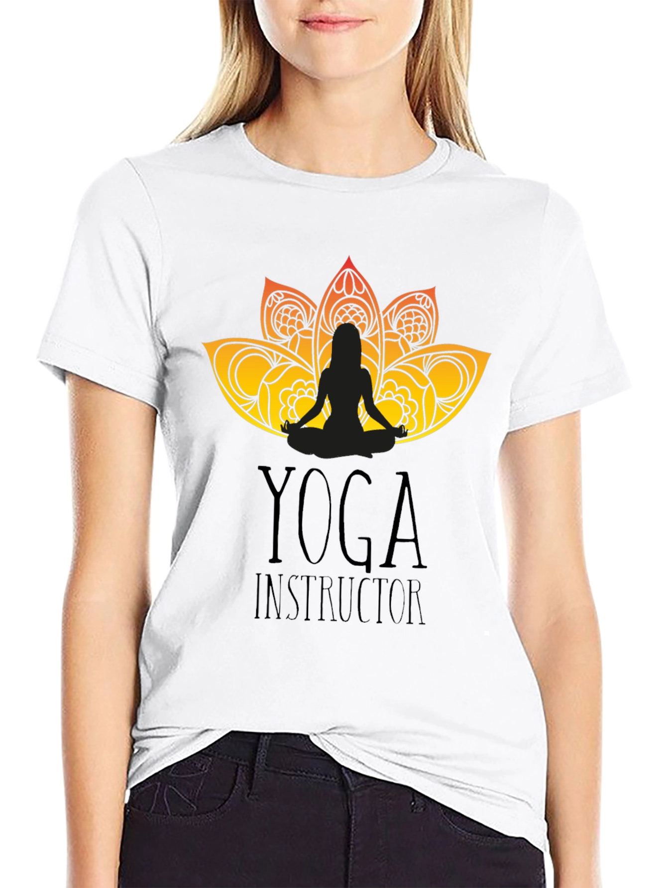 Yoga Instructor Graphic Black T-Shirt