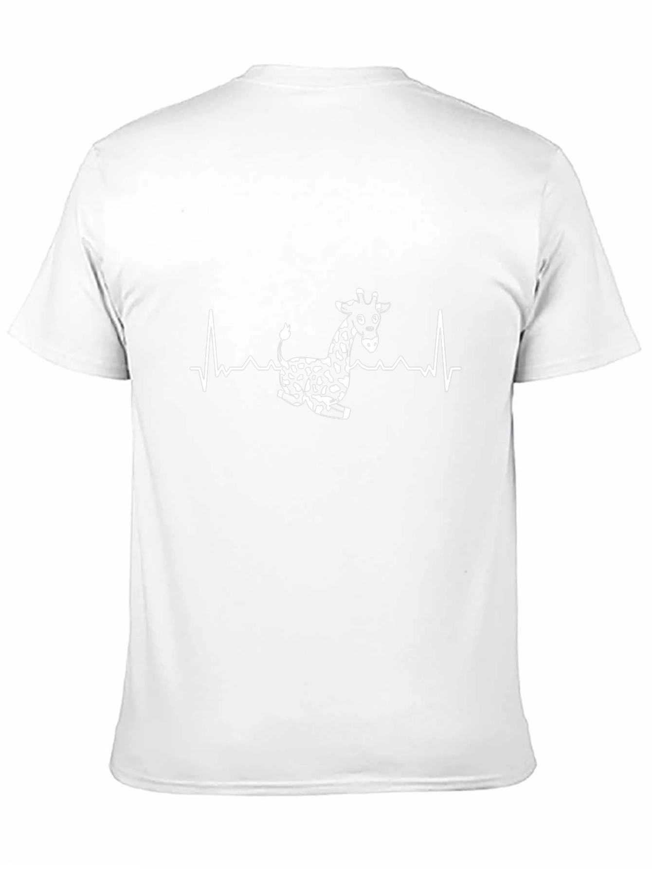 Giraffe Heartbeat Graphic Tee - Black