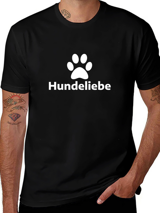 Hundeliebe Dog Paw Print T-Shirt - Black