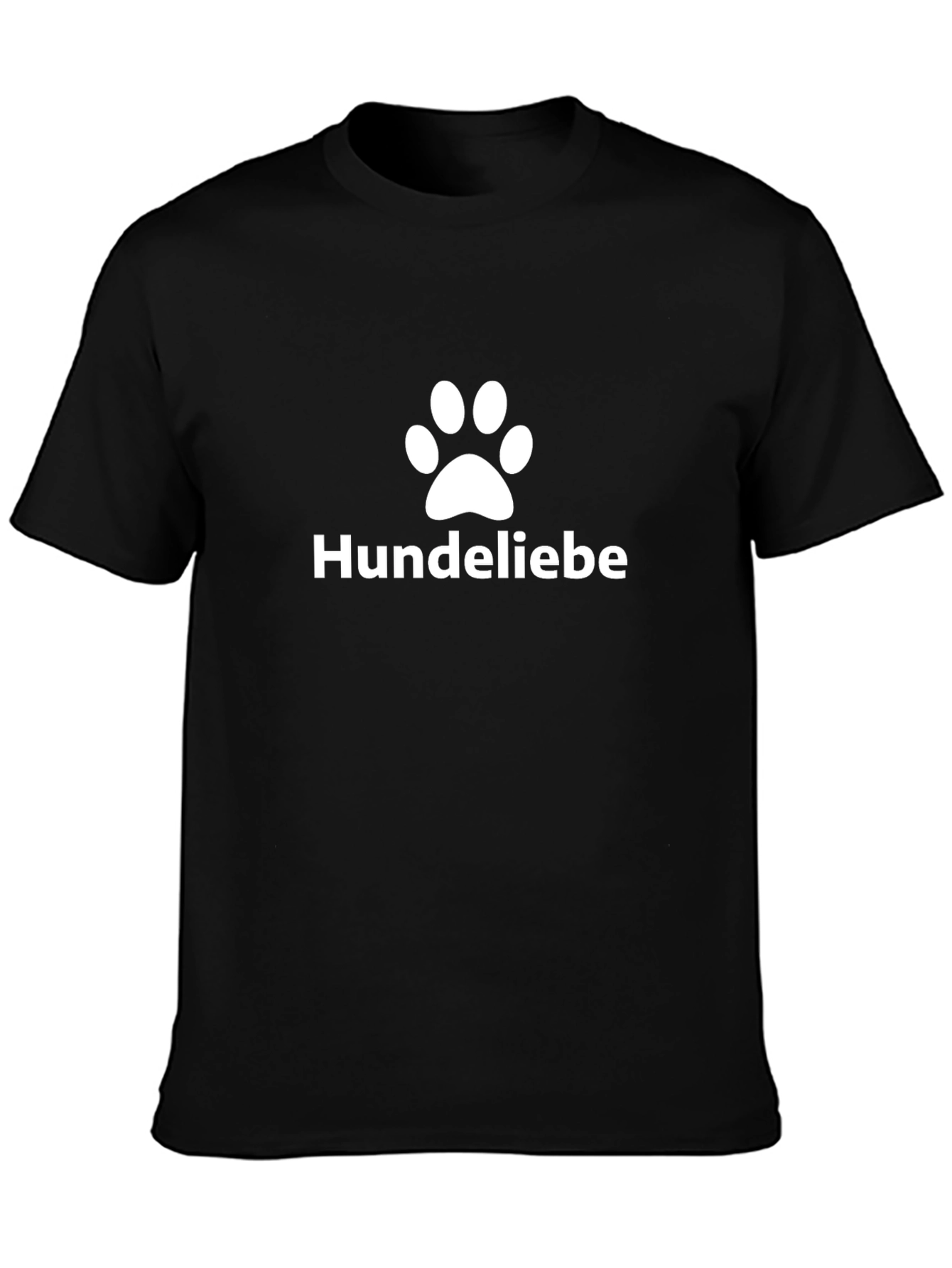 Hundeliebe Dog Paw Print T-Shirt - Black