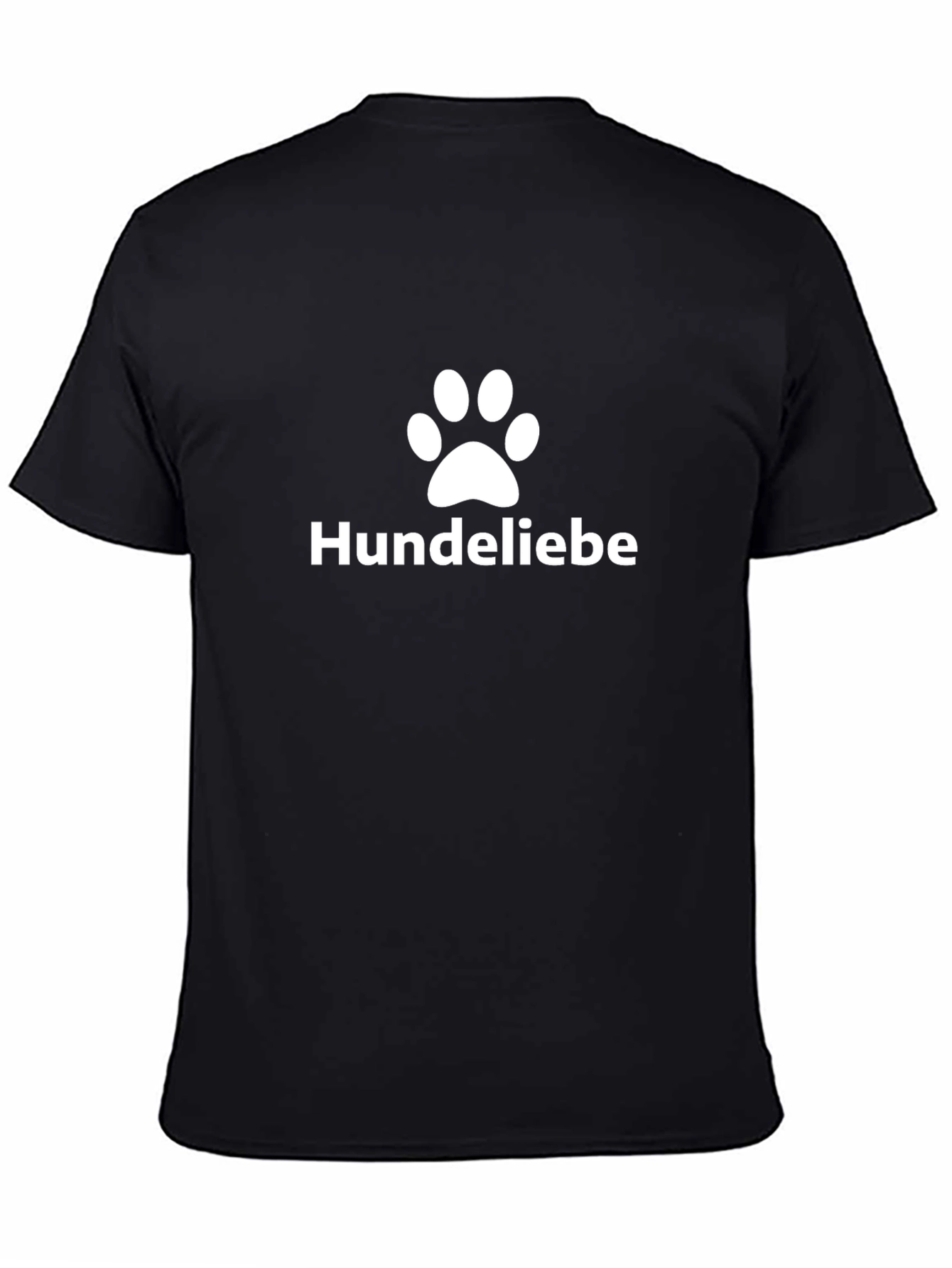 Hundeliebe Dog Paw Print T-Shirt - Black