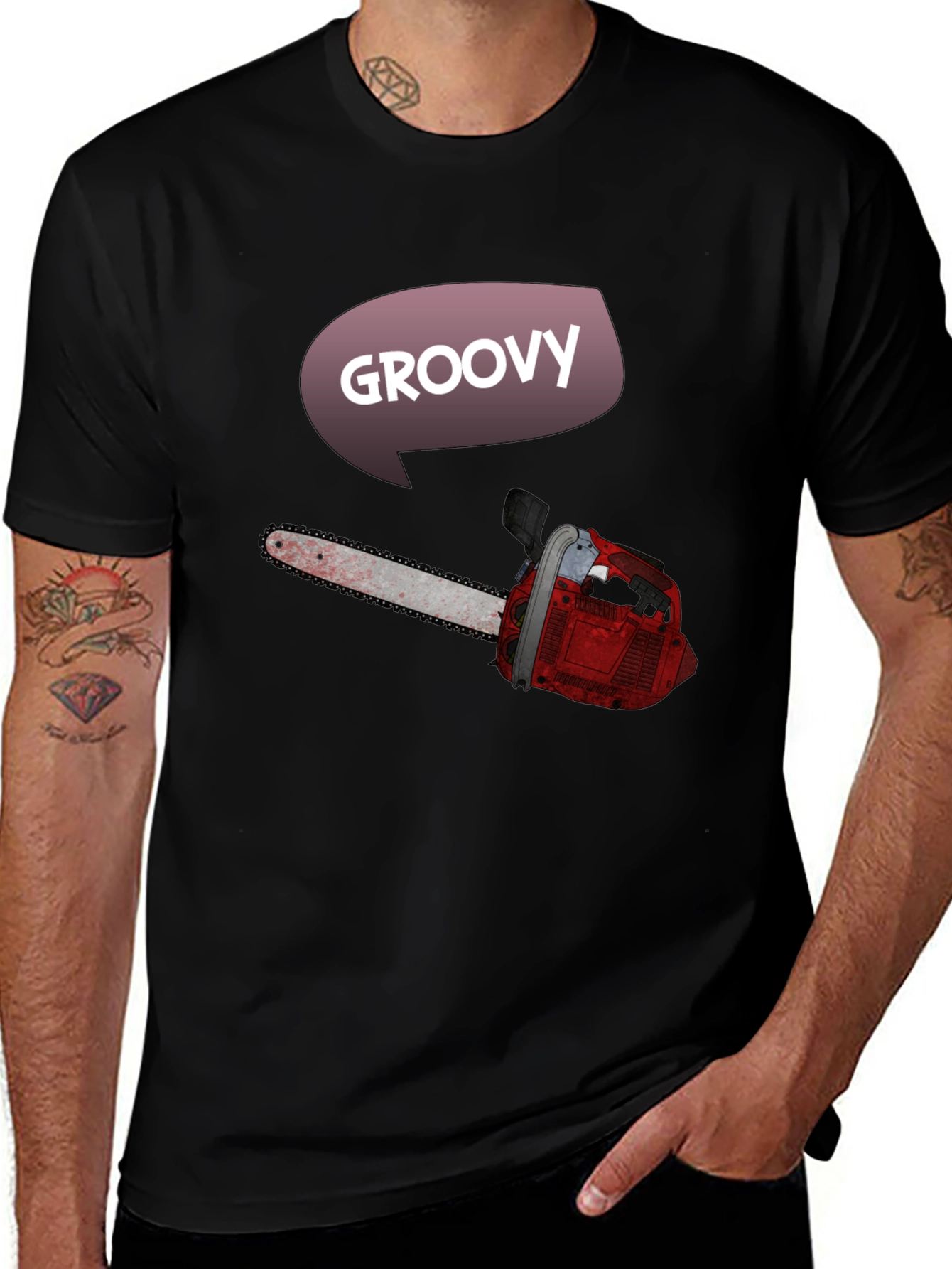 Groovy Chainsaw Graphic Tee