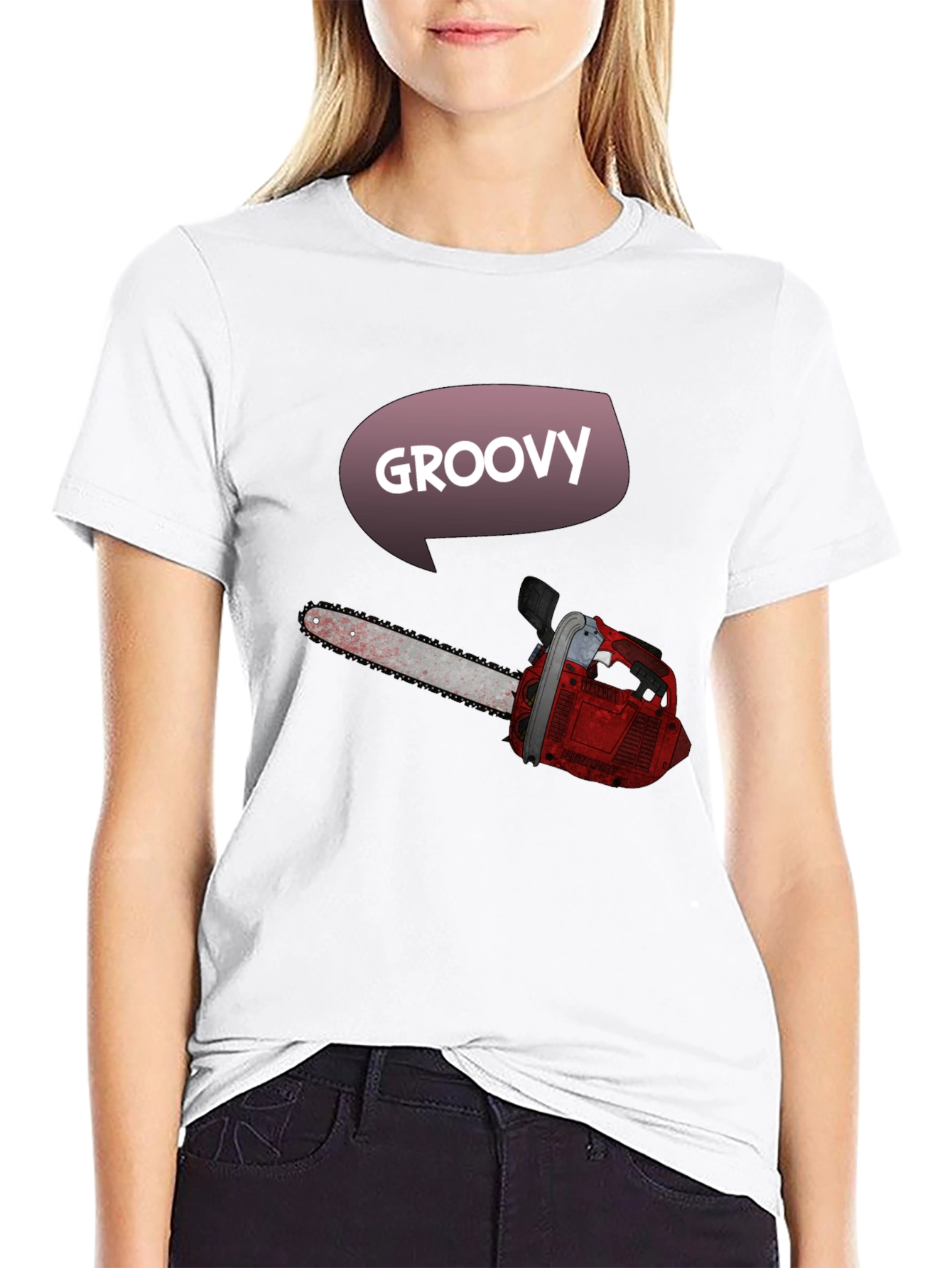 Groovy Chainsaw Graphic Tee