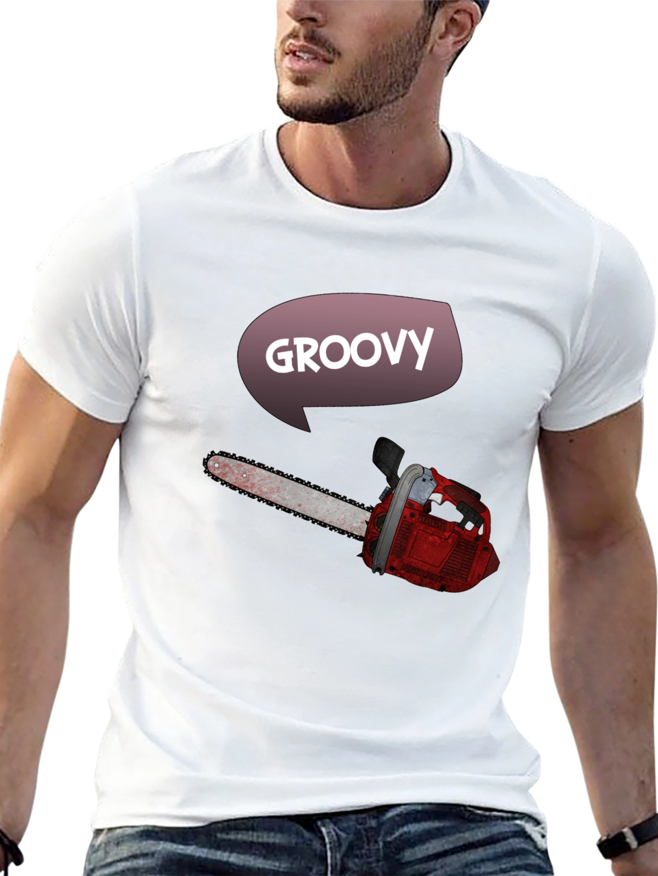 Groovy Chainsaw Graphic Tee