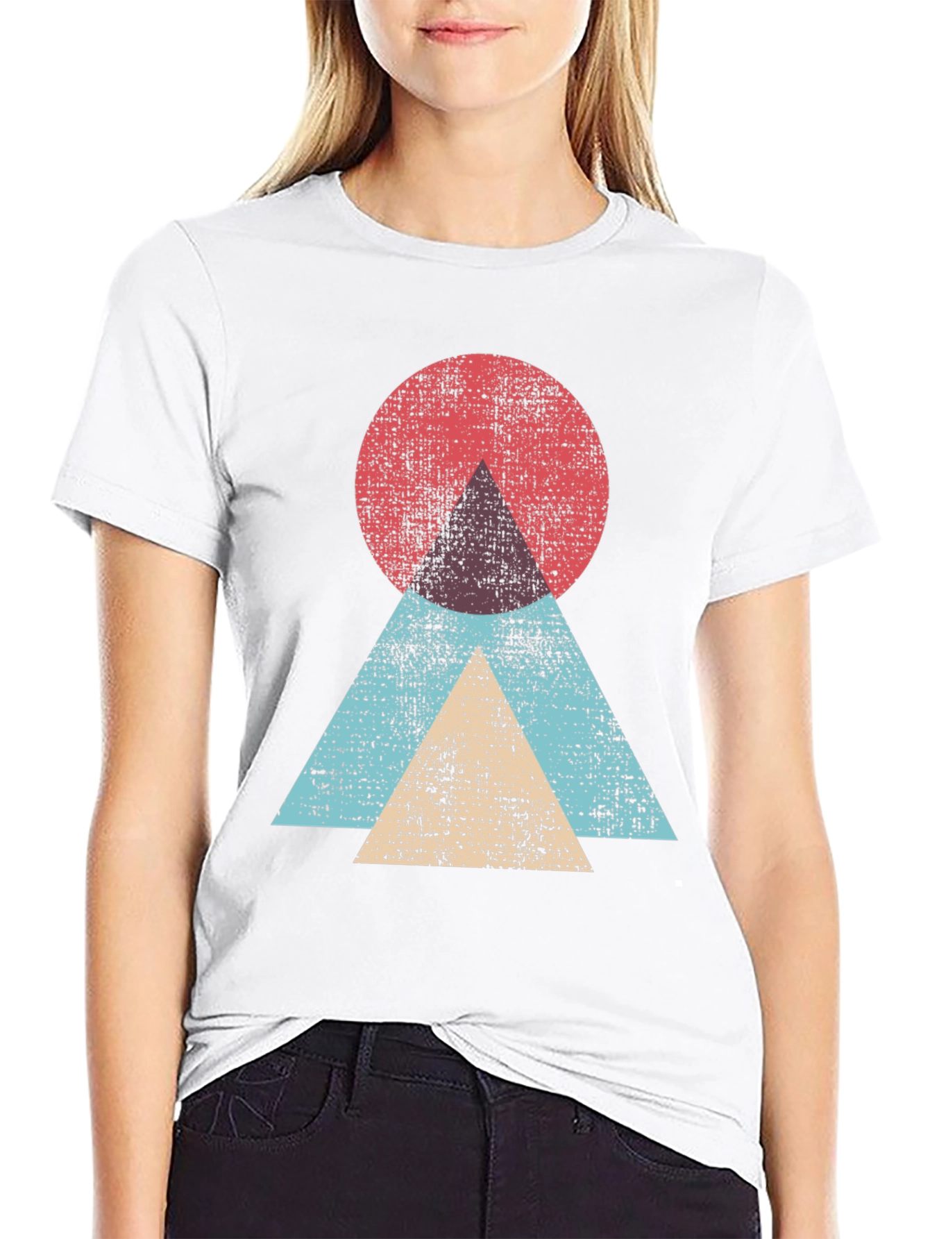 Geometric Graphic Tee - Modern Abstract Design