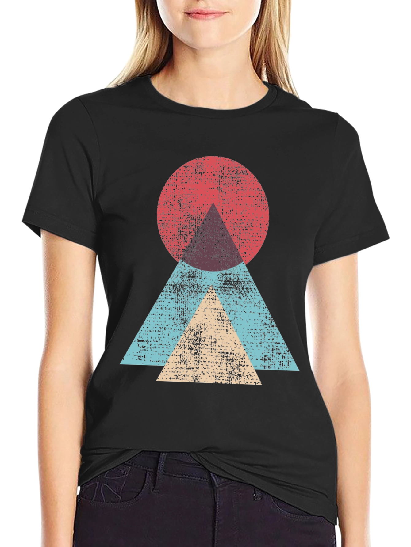 Geometric Graphic Tee - Modern Abstract Design